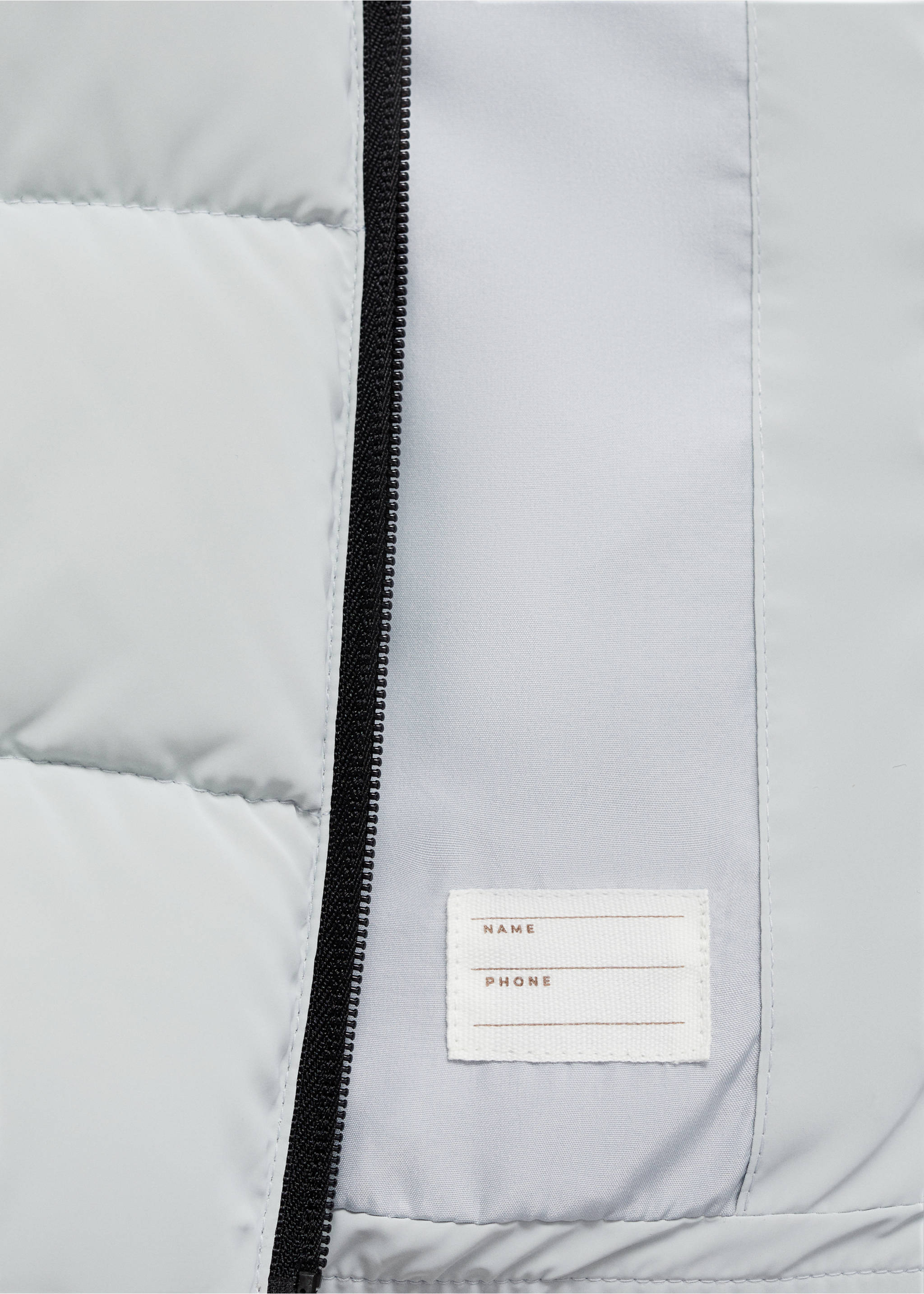 Quilted gilet - Details of the article 0, Sky Blue. Ref: 77044436-00.