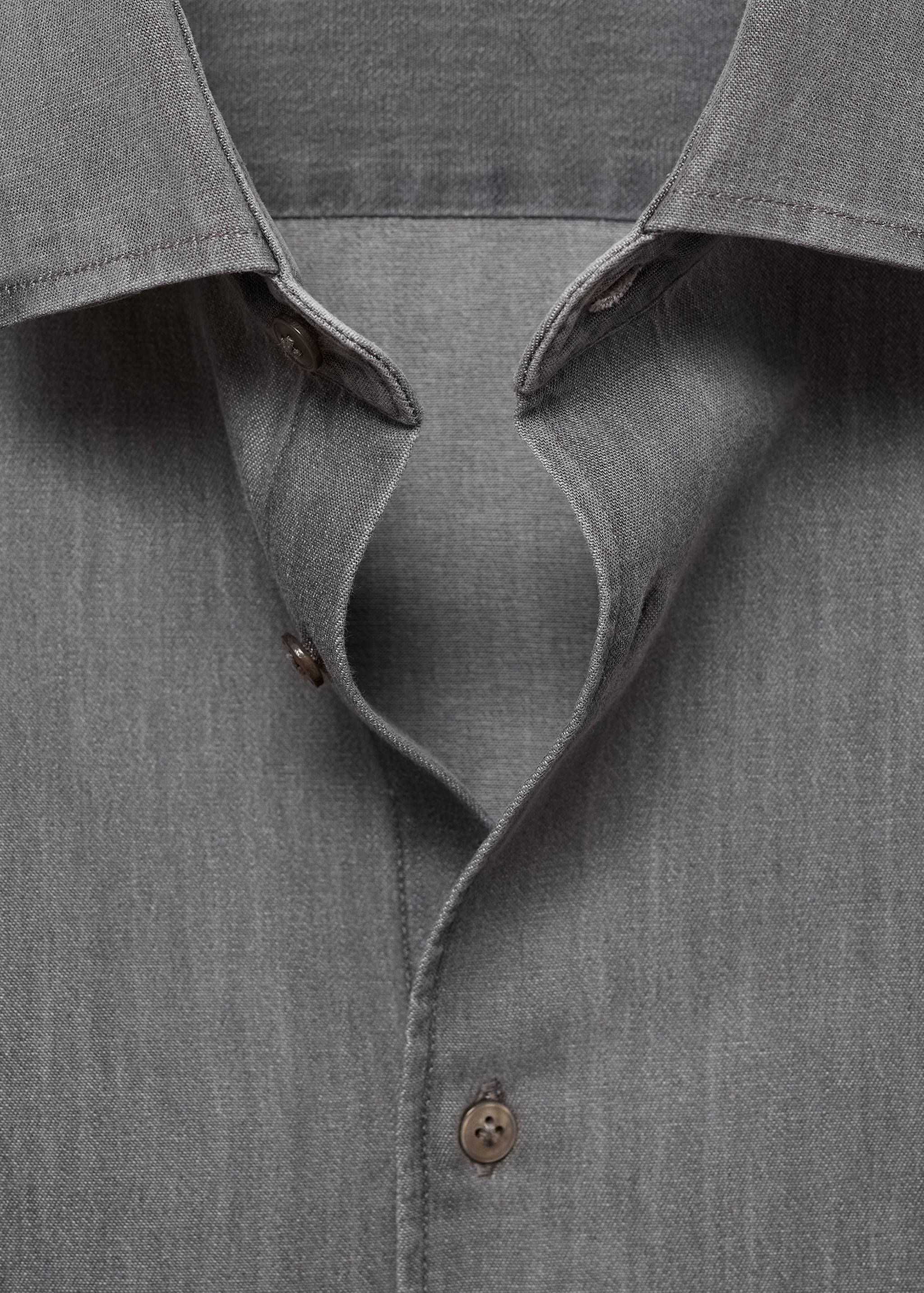 Regular-fit cotton chambray shirt - Details of the article 8