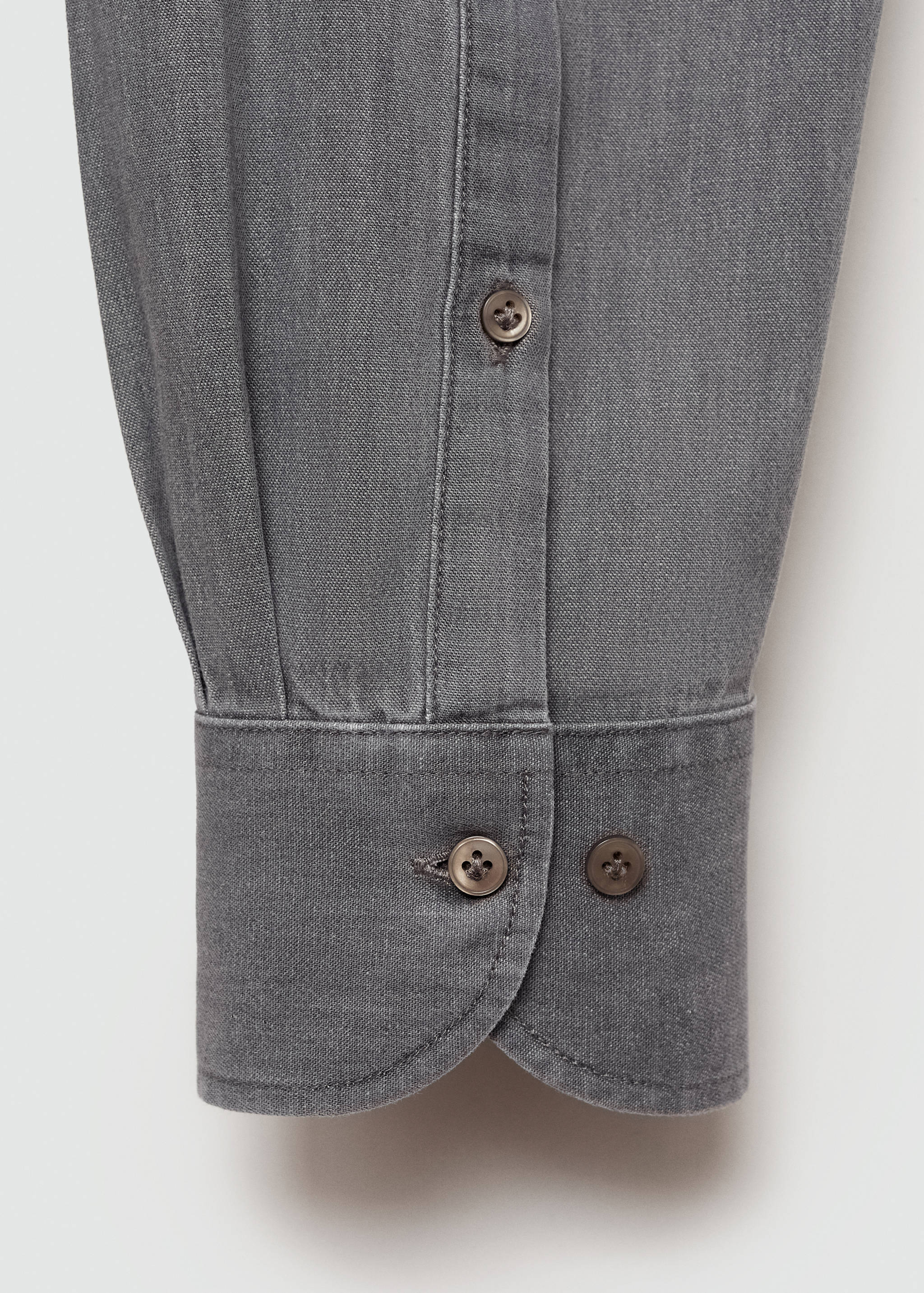 Regular-fit cotton chambray shirt - Details of the article 0