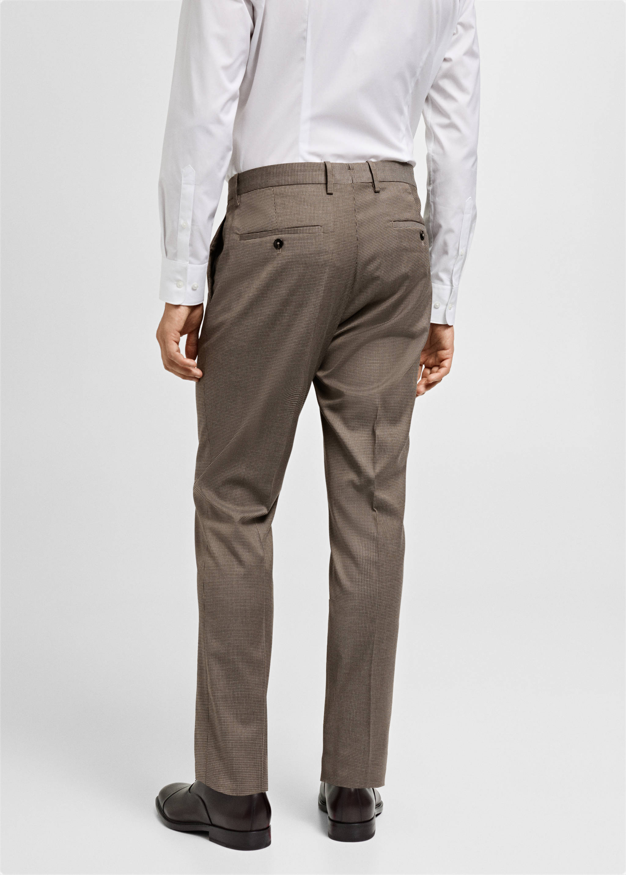 Herringbone super slim- fit suit trousers - Reverse of the article