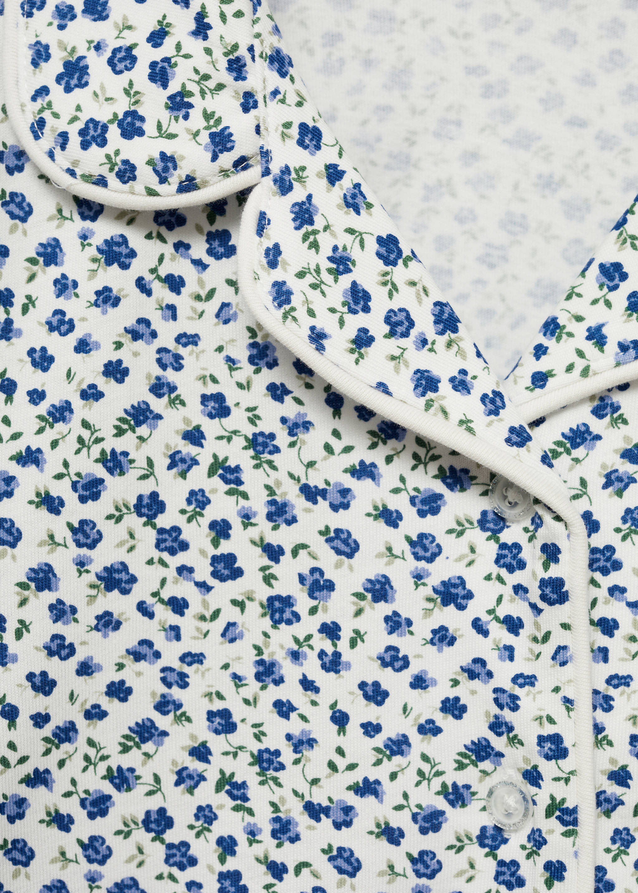 Floral cotton pyjamas - Details of the article 0