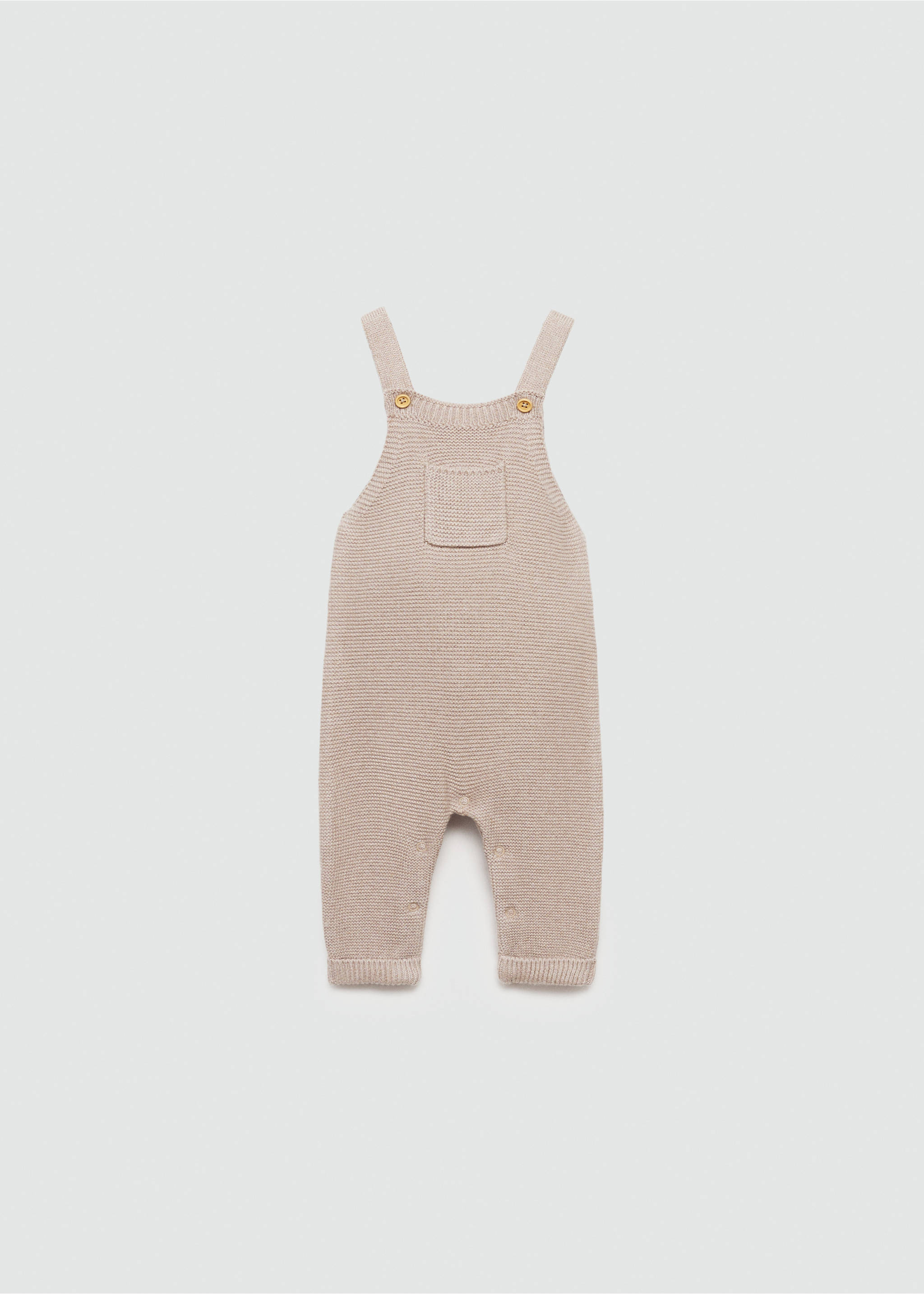 Cotton knit dungarees - Article without model, Medium Brown. Ref: 77044450-00.
