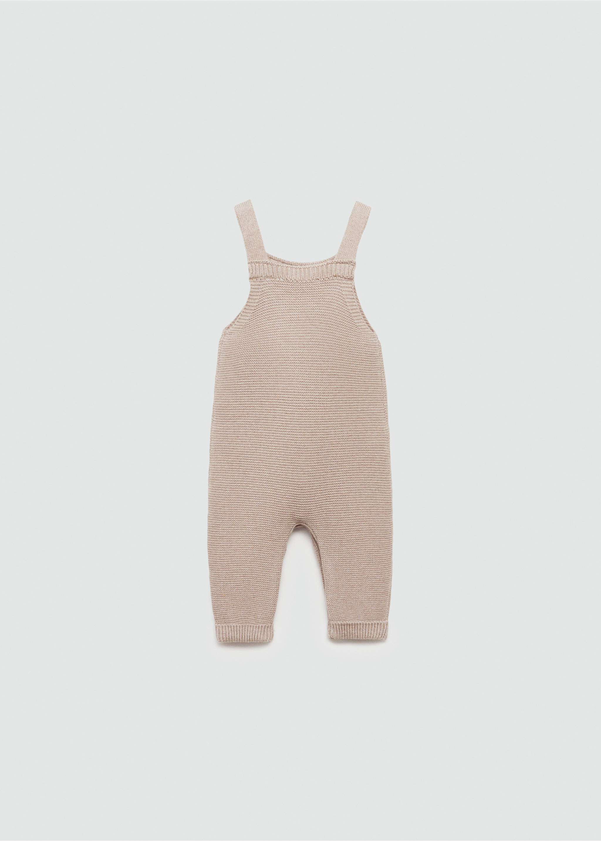 Cotton knit dungarees - Reverse of the article, Medium Brown. Ref: 77044450-00.