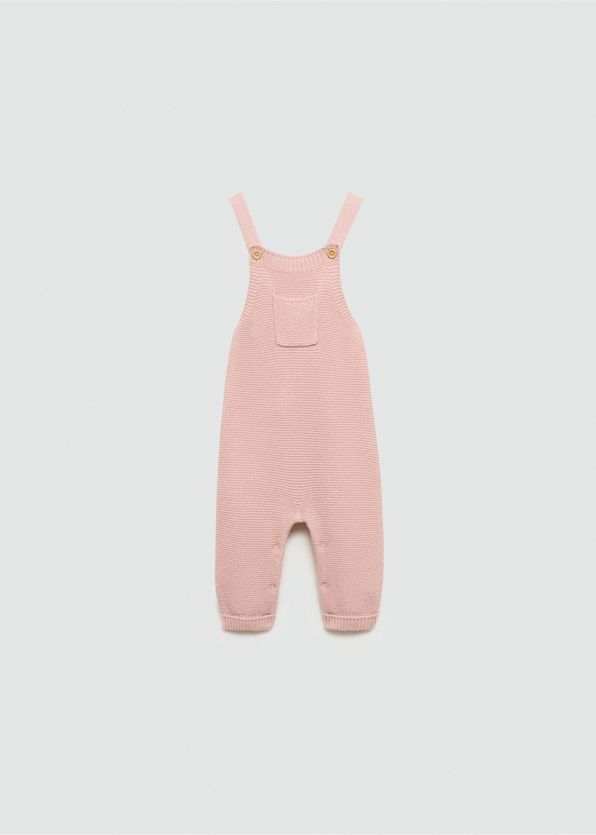 Cotton knit dungarees - Article without model, Pink. Ref: 77044450-00.