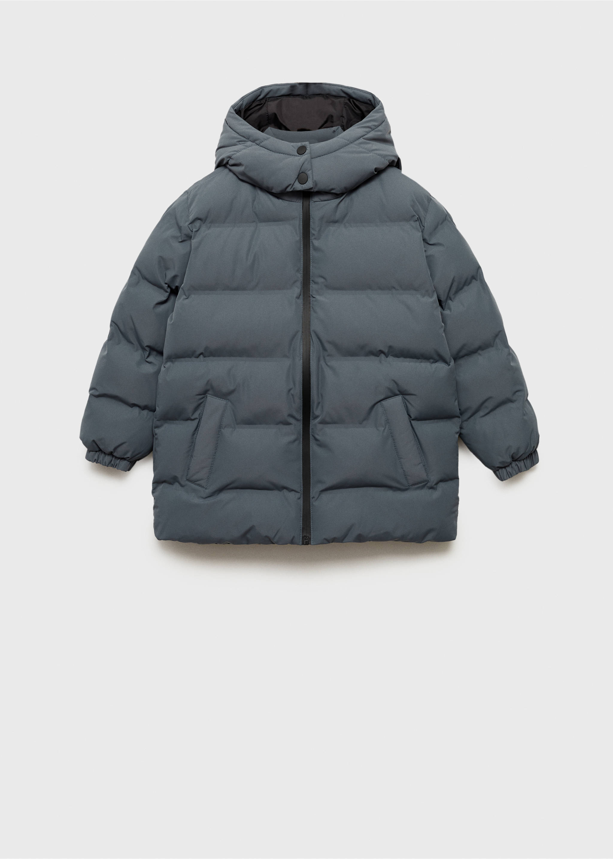 Hood puffer coat - Article without model, Blue. Ref: 77044759-00.