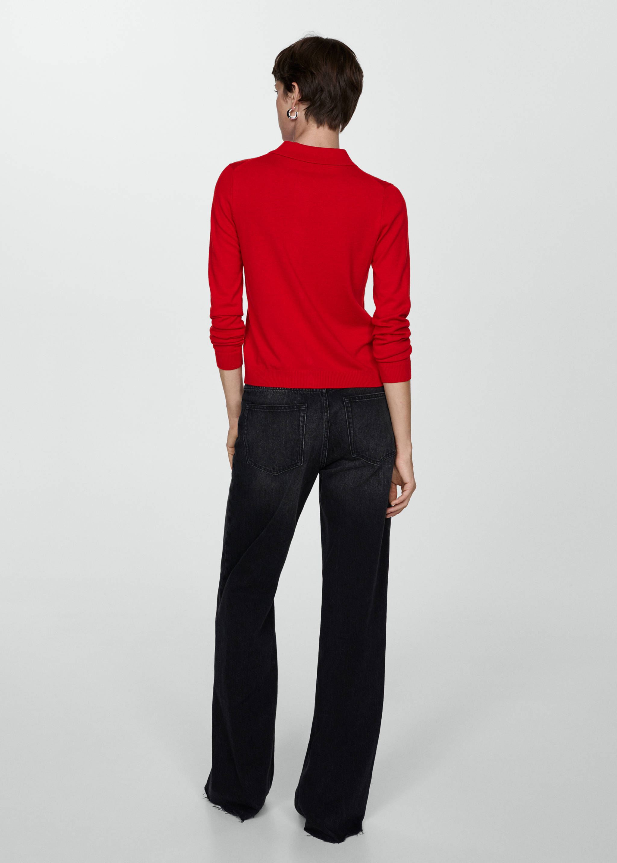 Cárdigan cuello polo - Reverso del artículo