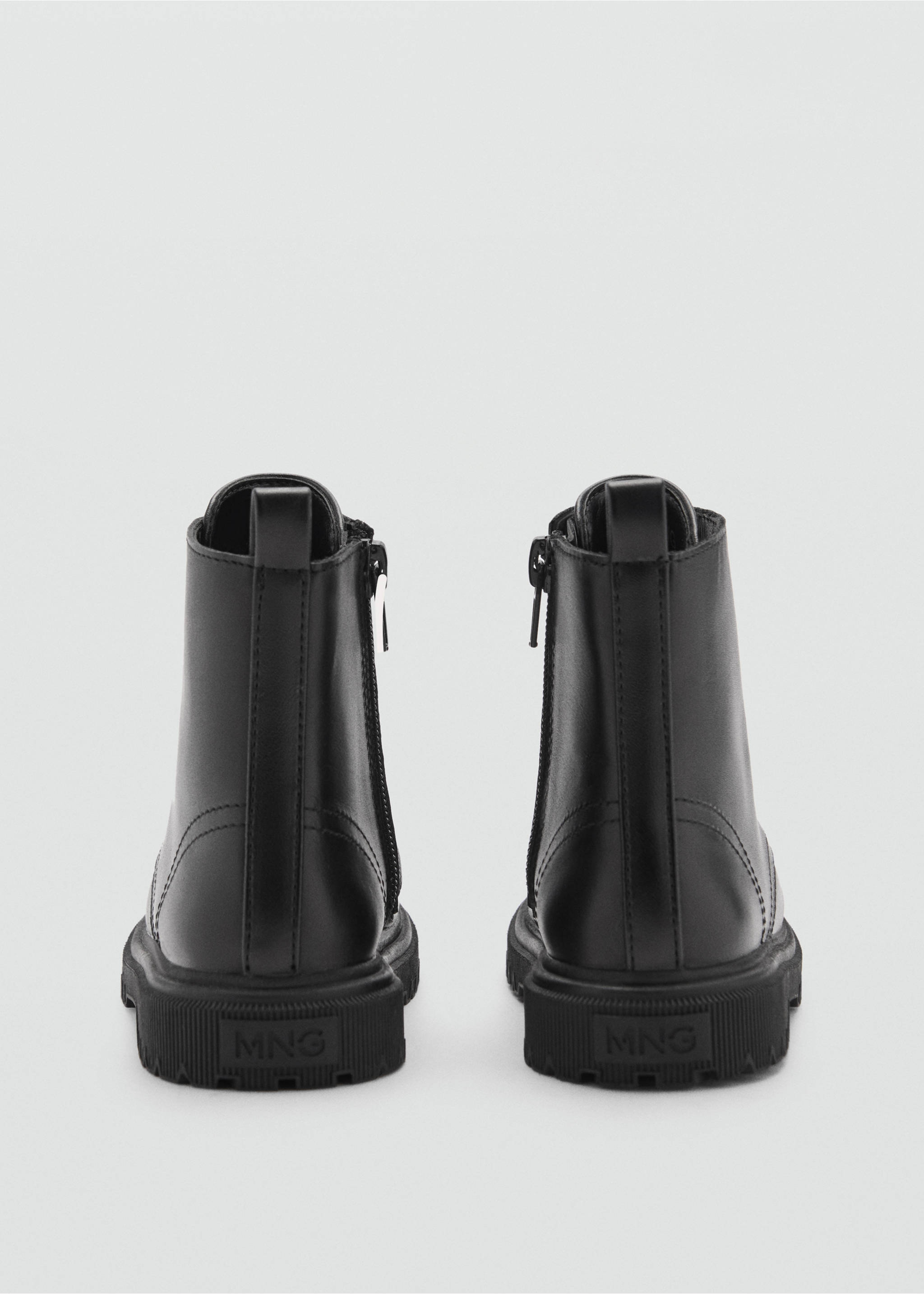Leather lace-up boots - Details of the article 1, Black. Ref: 77044764-00.