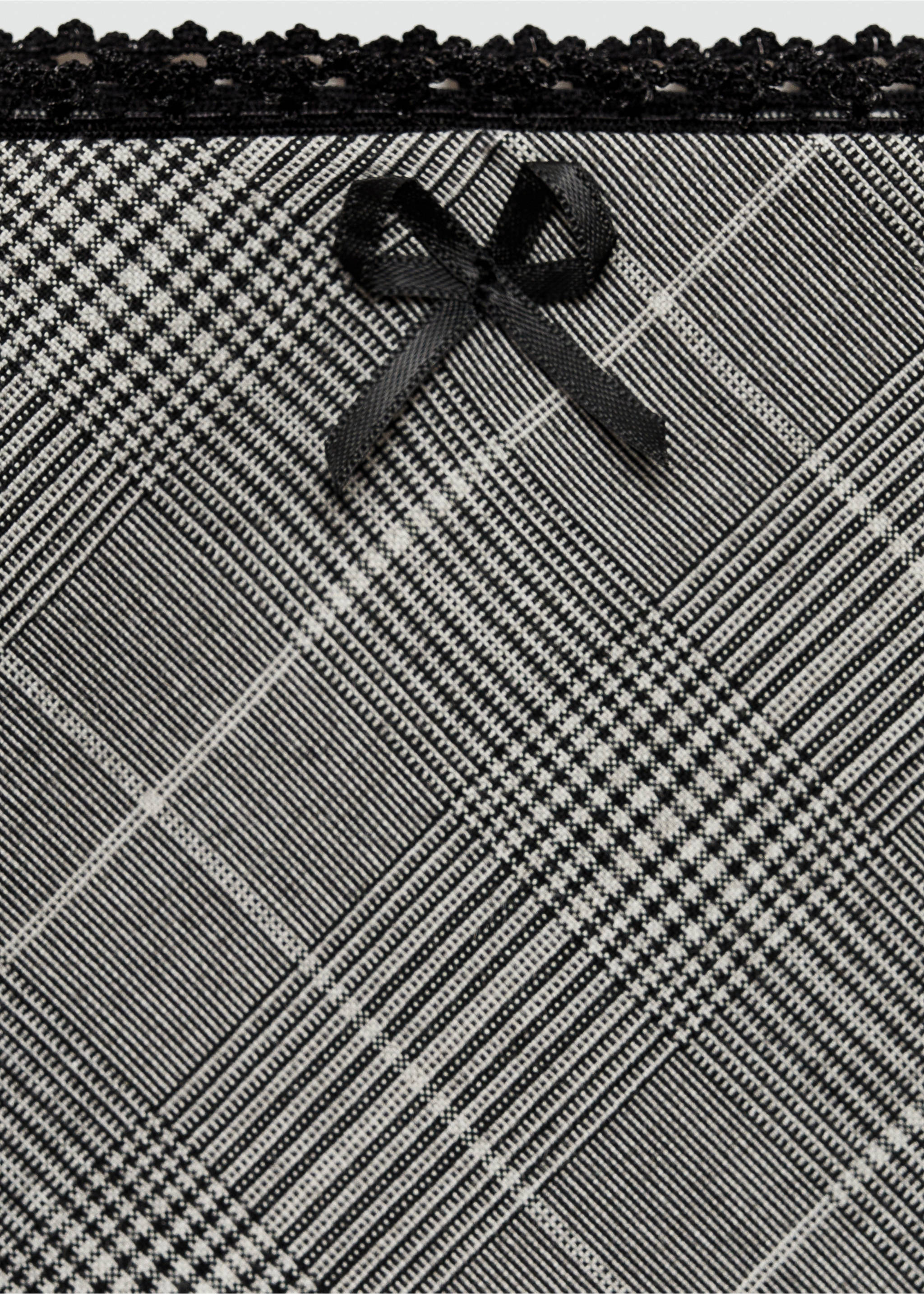 Karierter Rock mit Zierschleife - Detail des Artikels 8, Grau. Ref: 77044769-00.