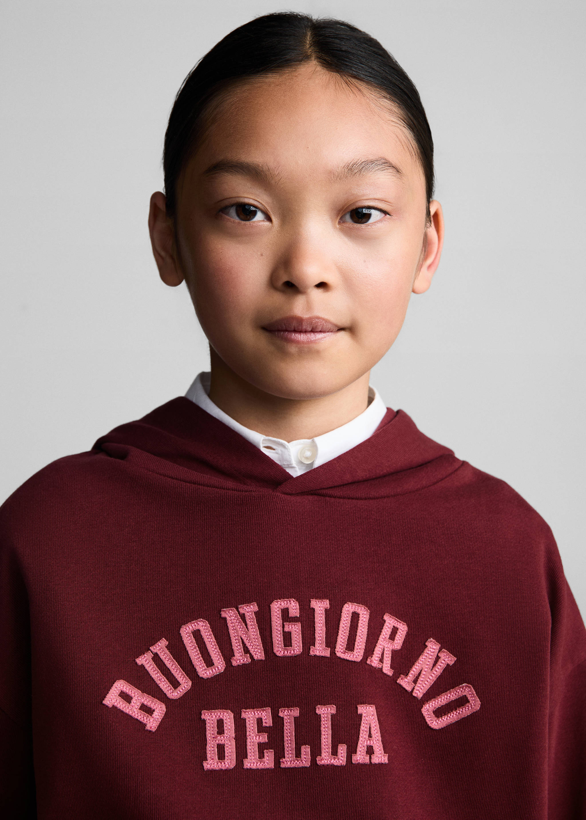 Gemustertes Kapuzen-Sweatshirt - Detail des Artikels 1