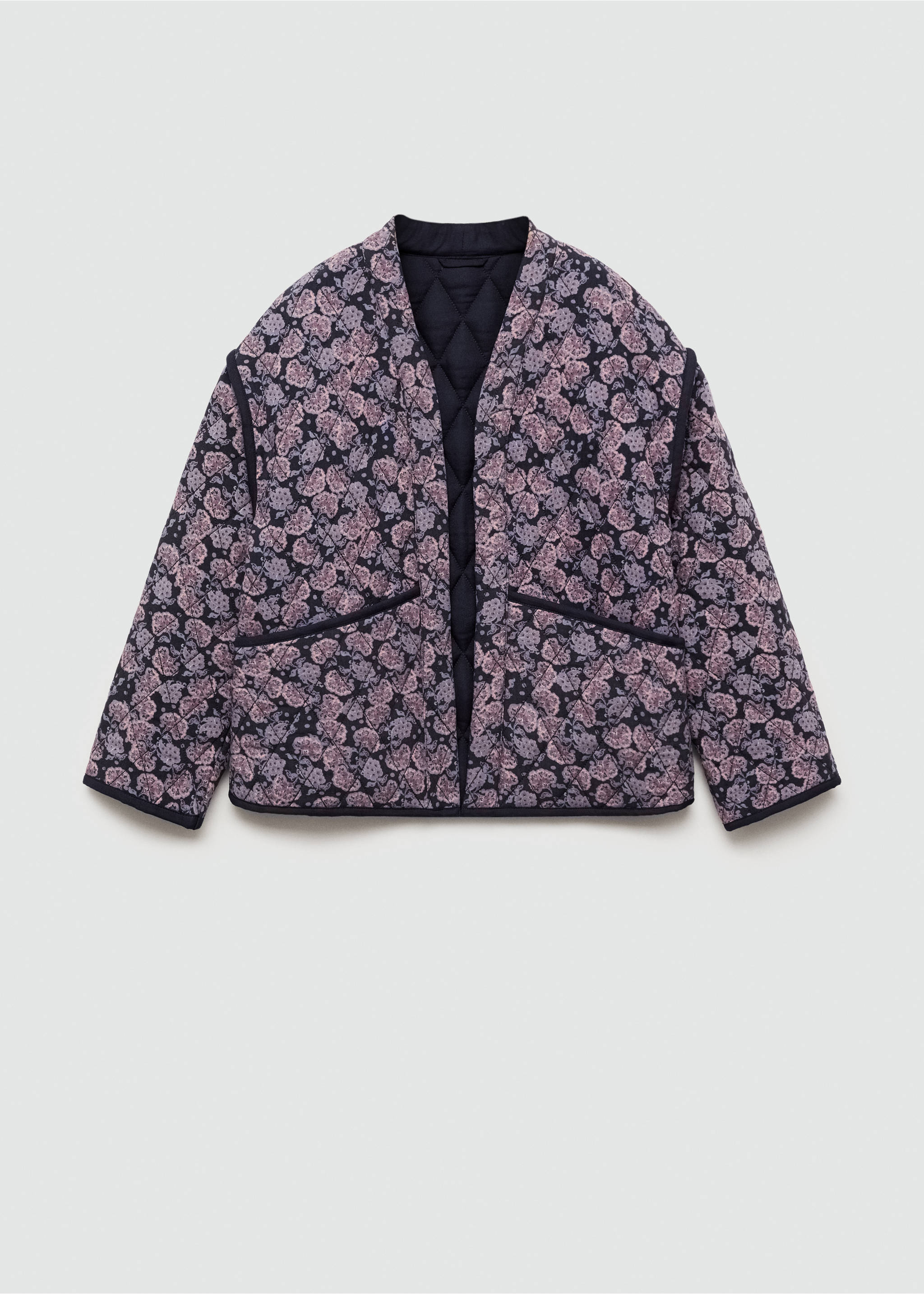 Jacke mit Blumen-Print - Artikel ohne Model, Helllila/Pastelllila. Ref: 77044785-00.