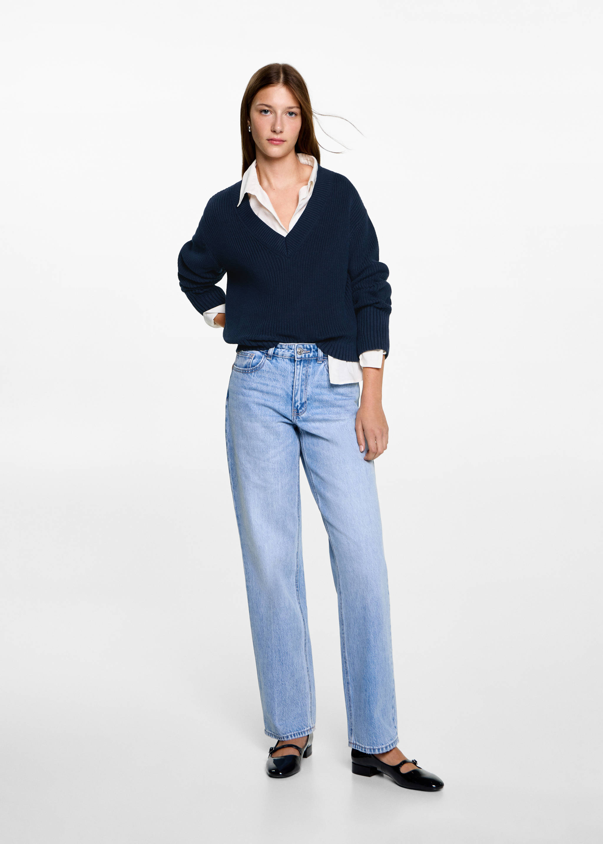 Pull-over à col en V - Plan général