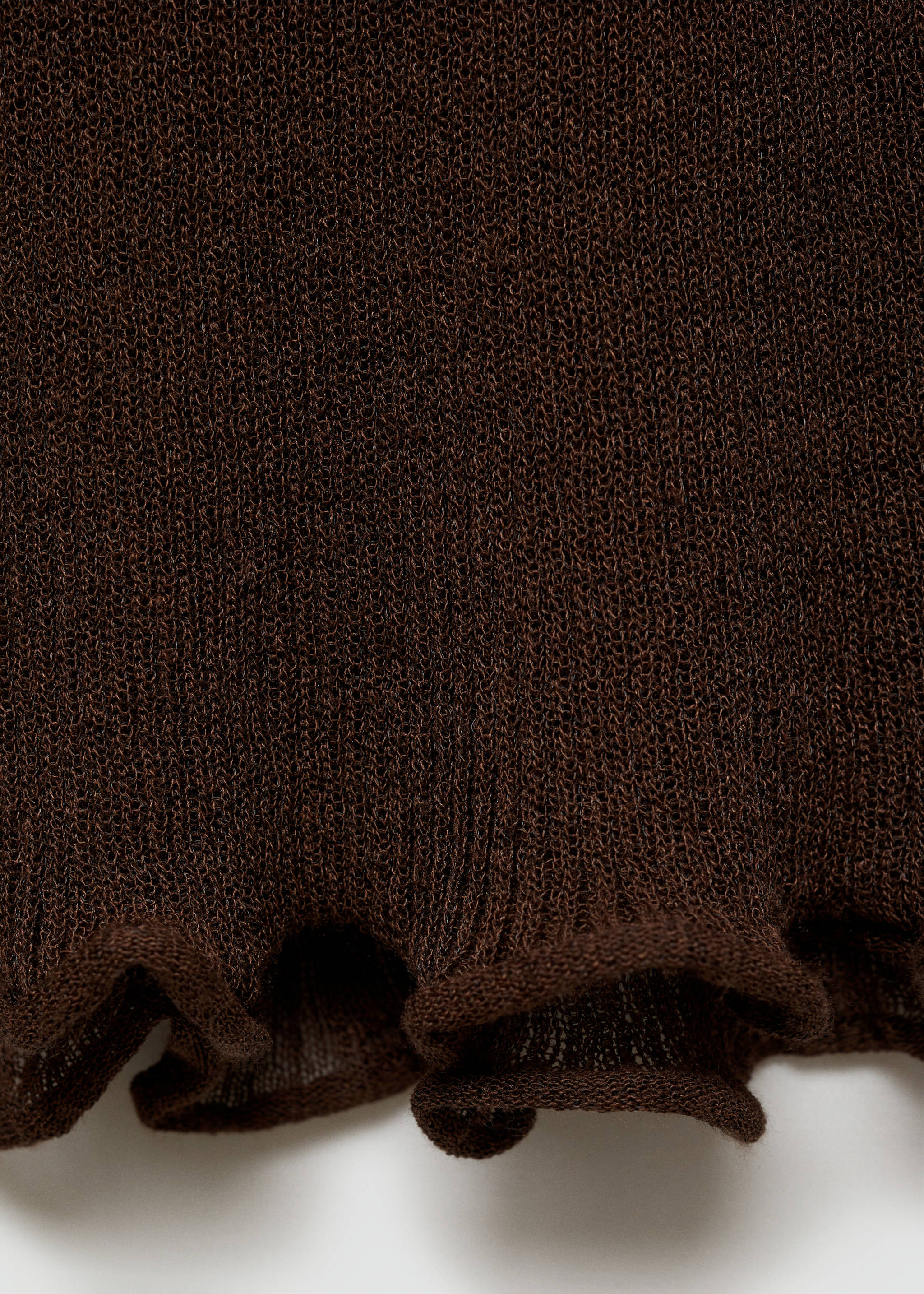 Short knitted dress - Details of the article 8, Brown. Ref: 77044791-00.