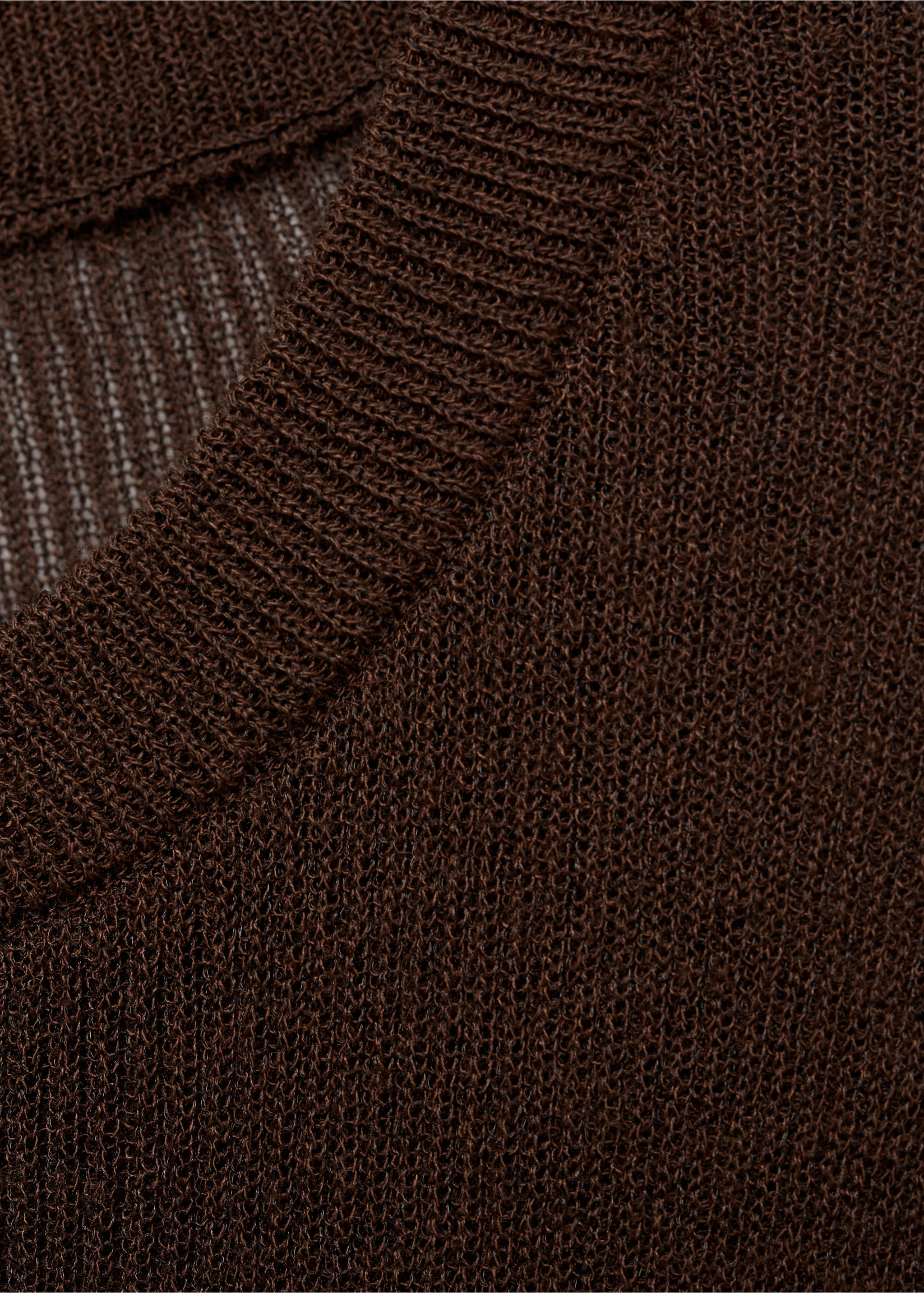 Short knitted dress - Details of the article 0, Brown. Ref: 77044791-00.