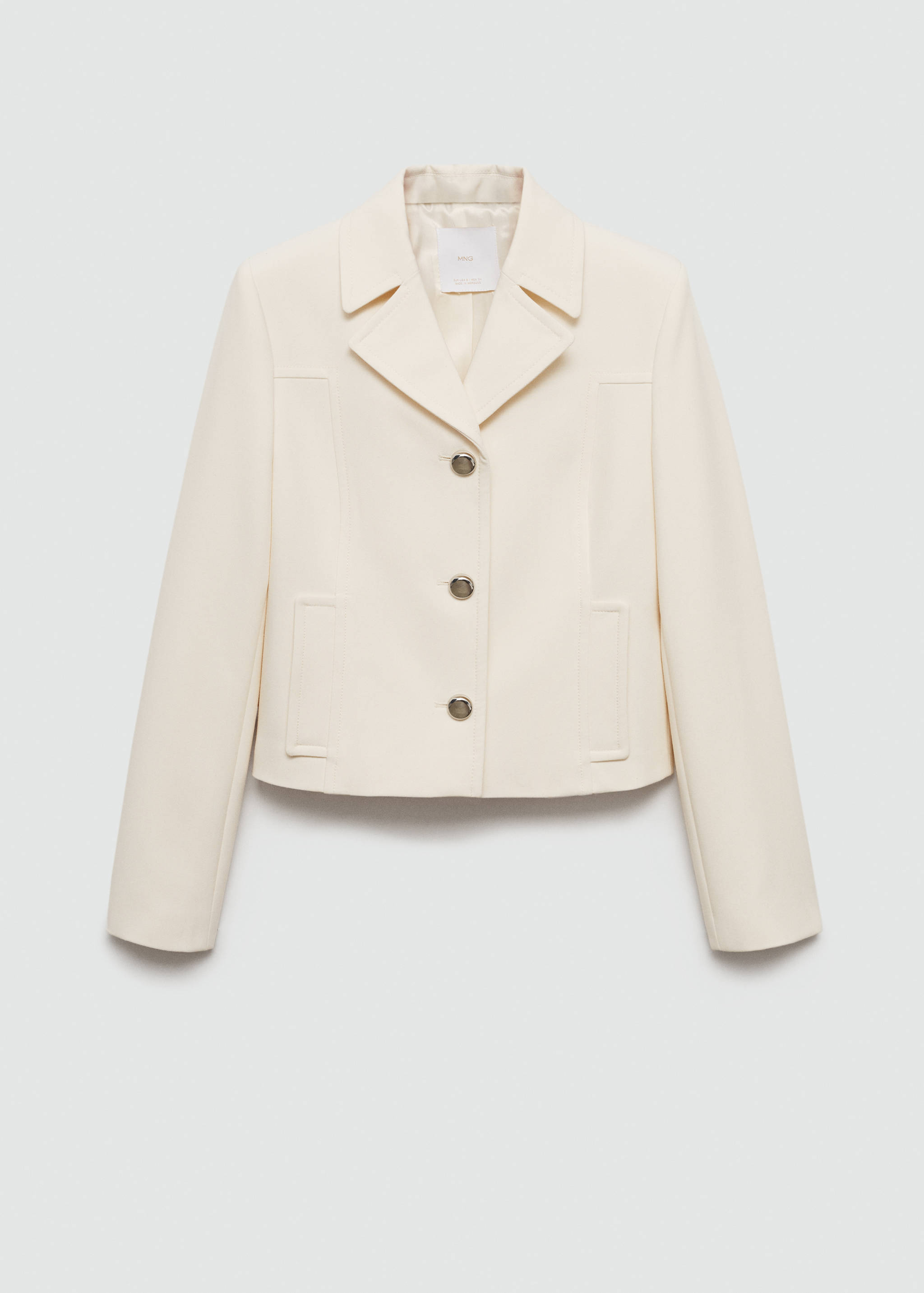 Jacket with lapels and metal buttons - Article without model