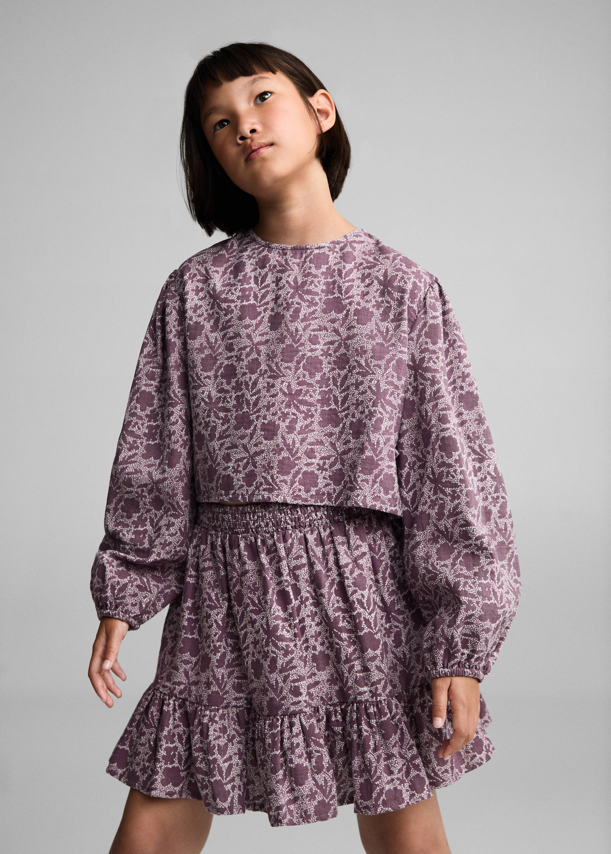 Printed ruffle skirt - Medium plane