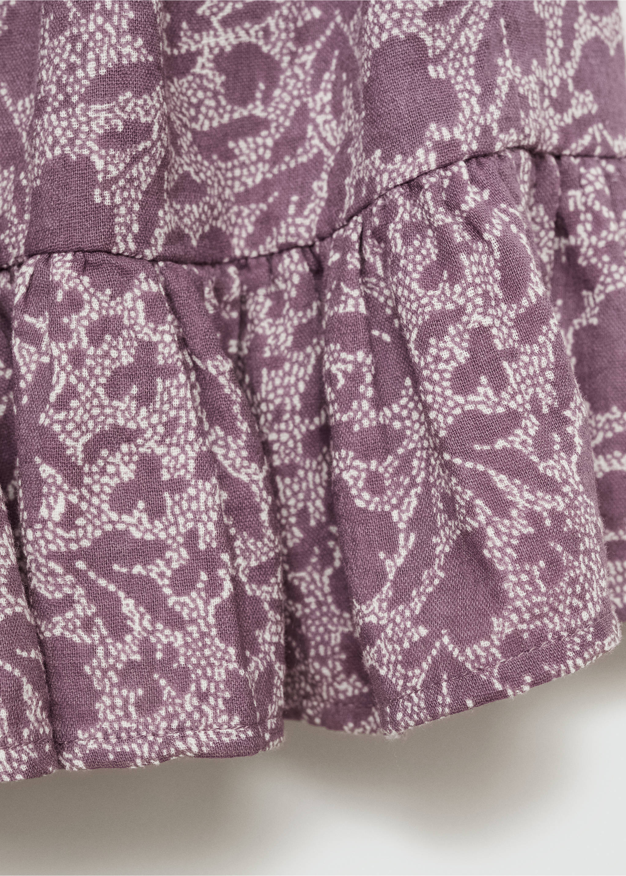 Printed ruffle skirt - Details of the article 0, Maroon. Ref: 77044796-00.