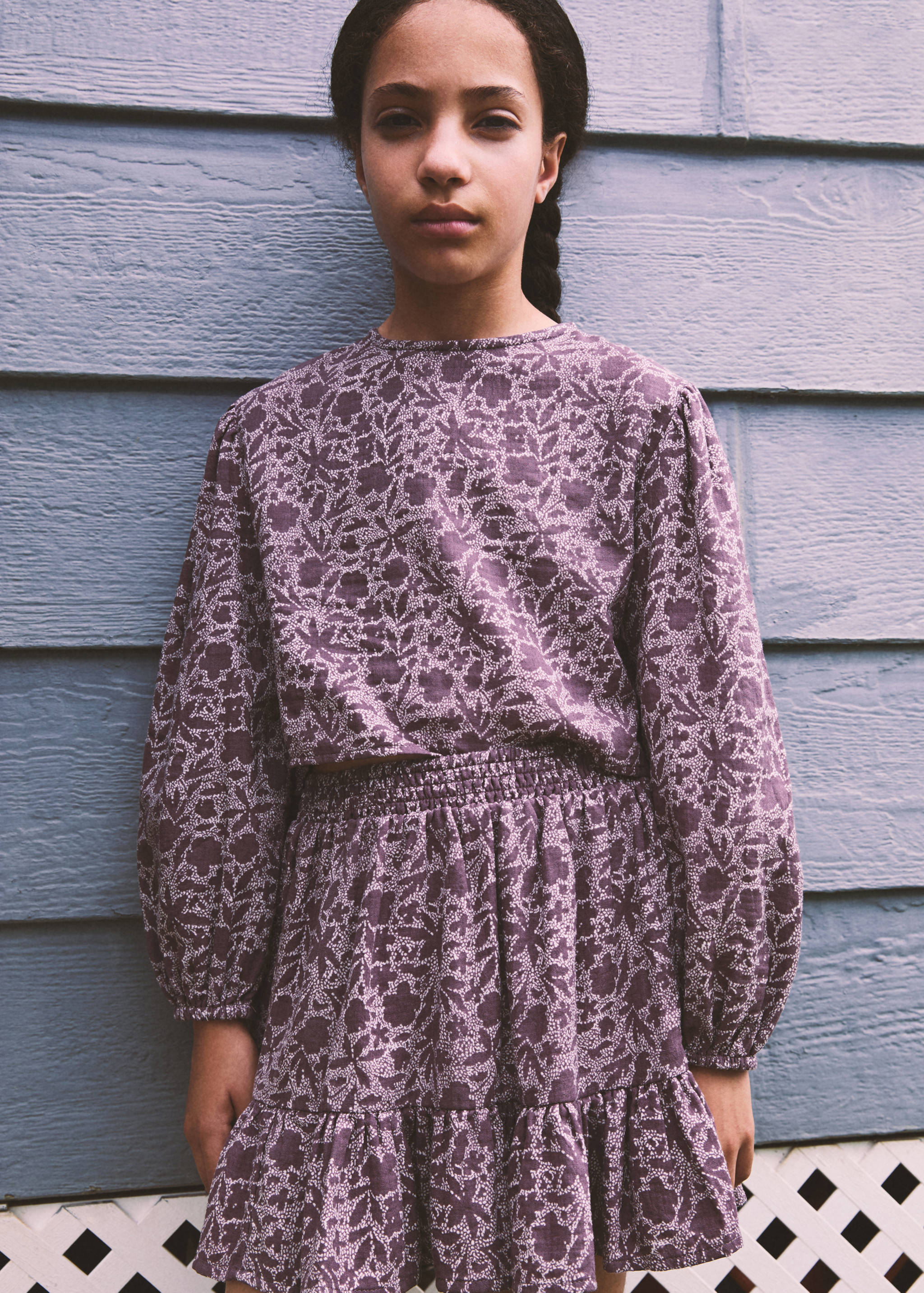 Printed ruffle skirt - Details of the article 5