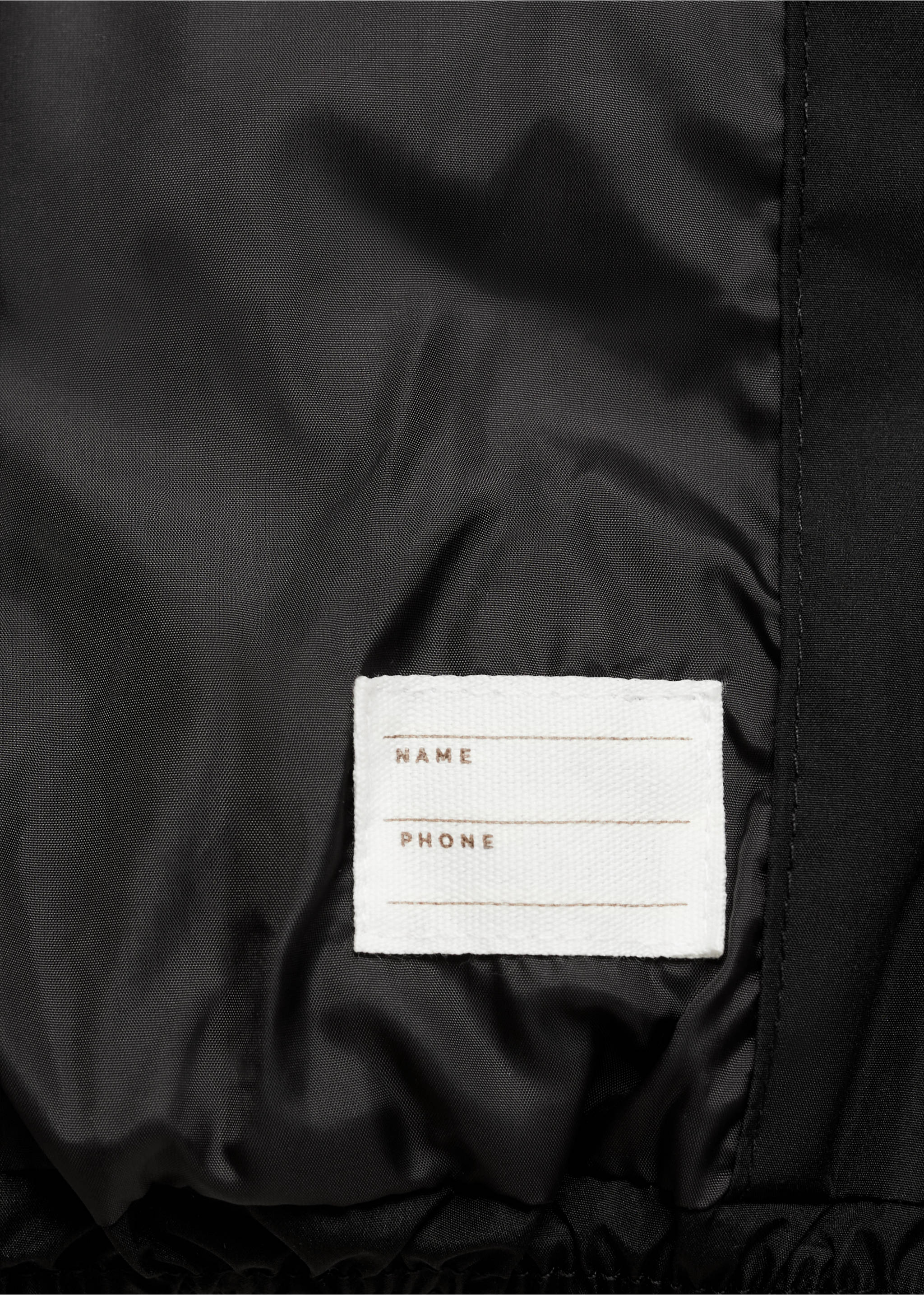 Hood puffer coat - Details of the article 0, Black. Ref: 77045147-00.