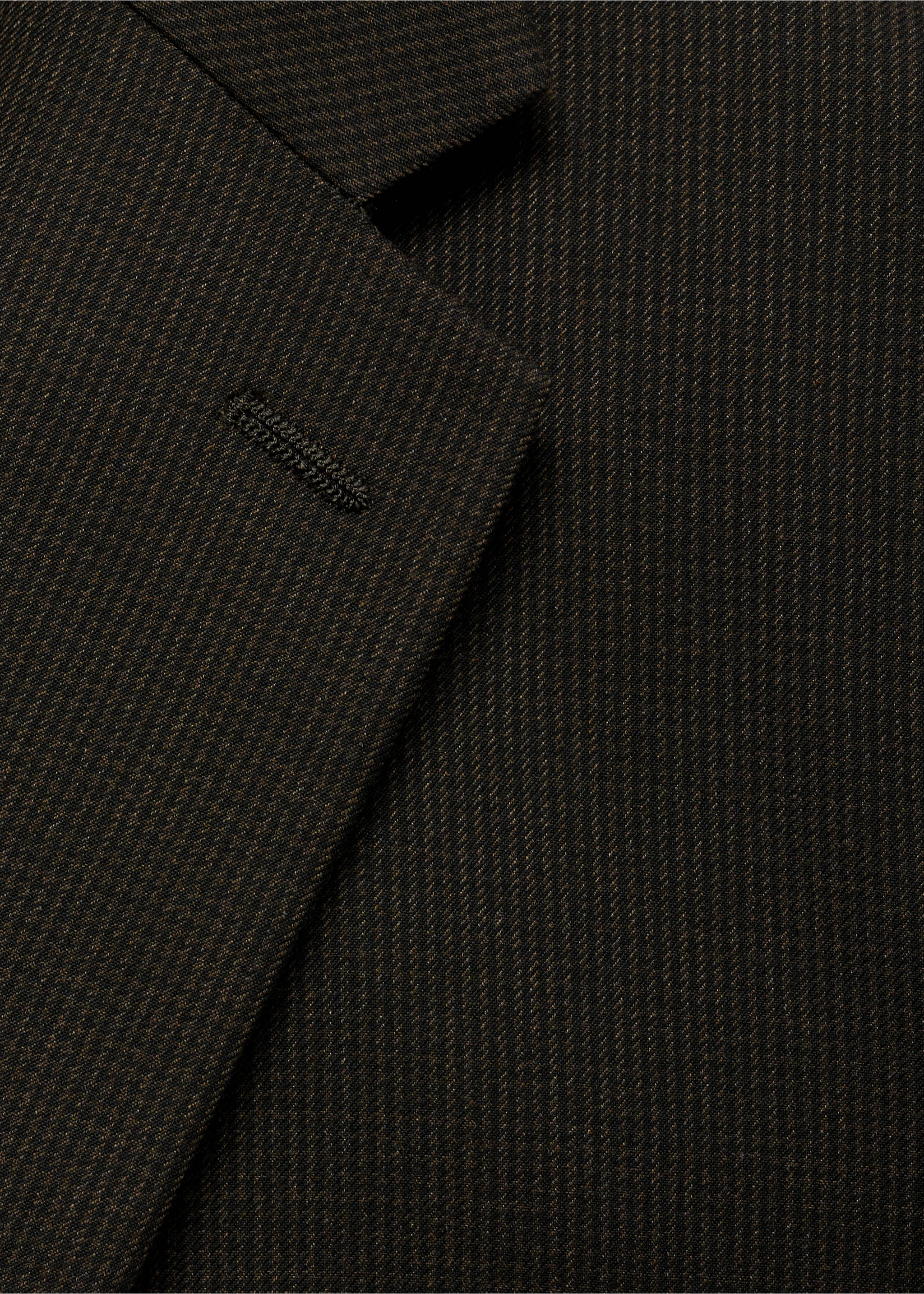 Stretch-fabric slim-fit suit jacket - Details of the article 0, Brown. Ref: 77045148-00.
