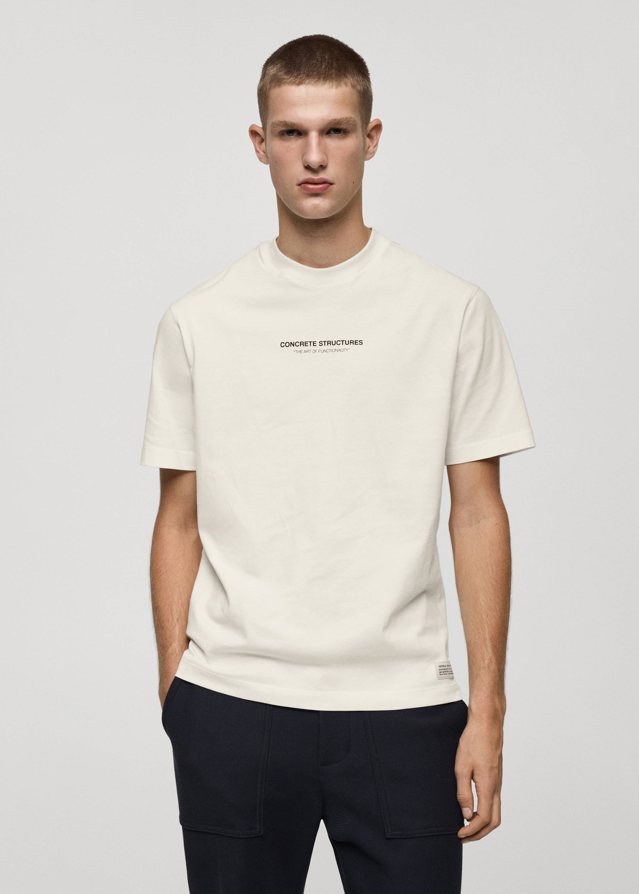 Camiseta 100% algodón dibujo estampado - Plano medio