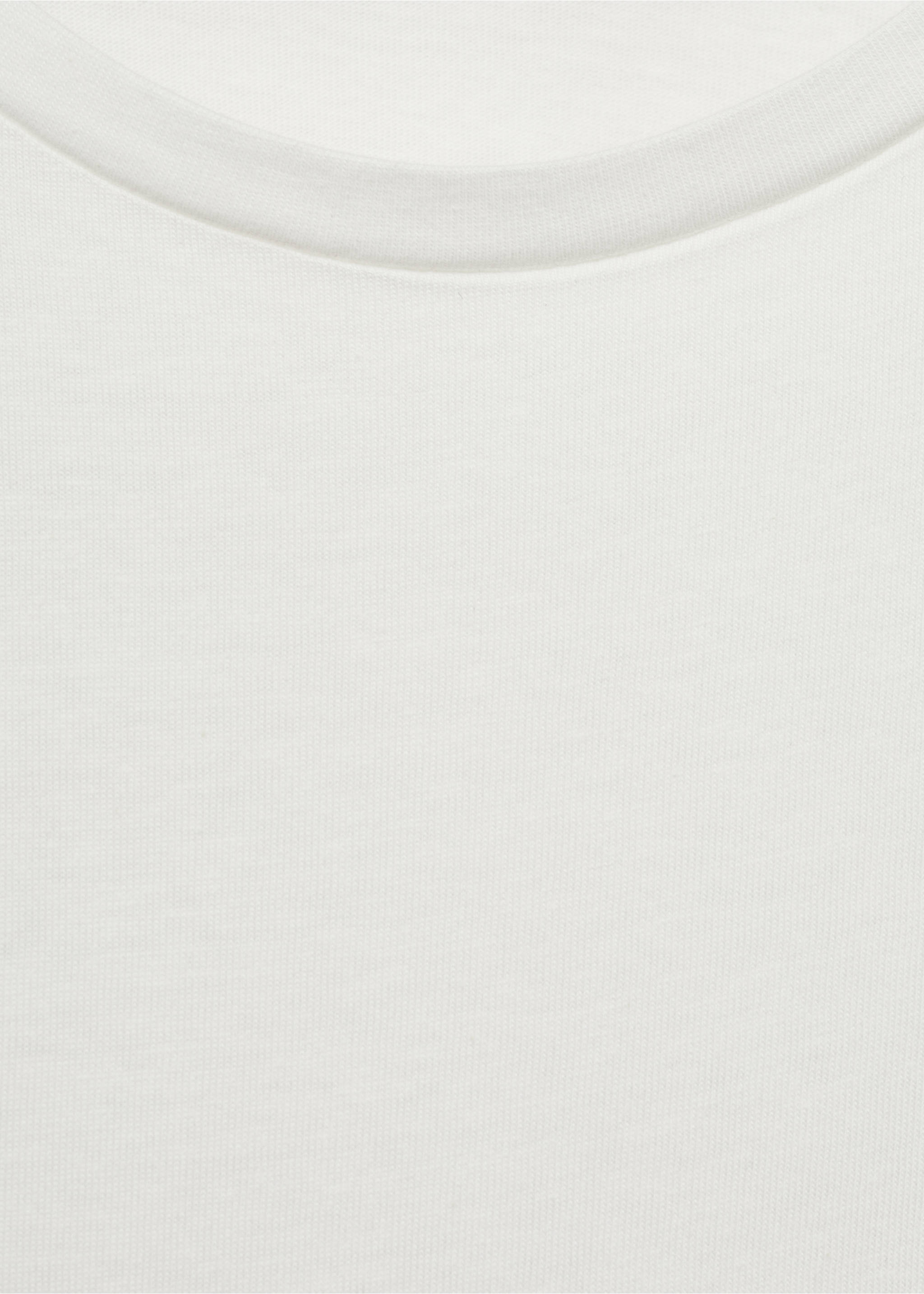T-shirt détail froncé - Détail de l'article 8, Blanc cassé. Ref: 77045151-00.