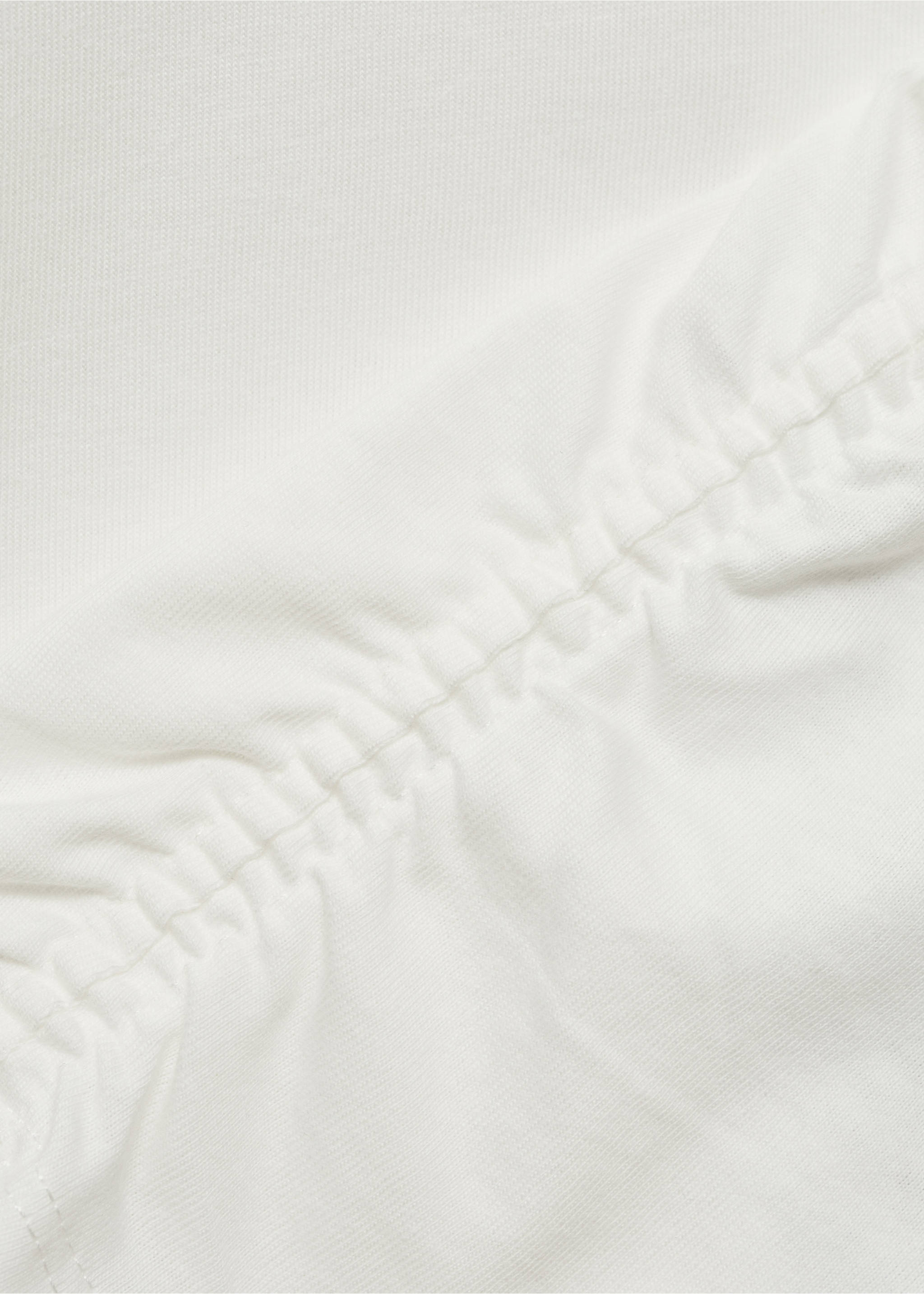 T-shirt détail froncé - Détail de l'article 0, Blanc cassé. Ref: 77045151-00.