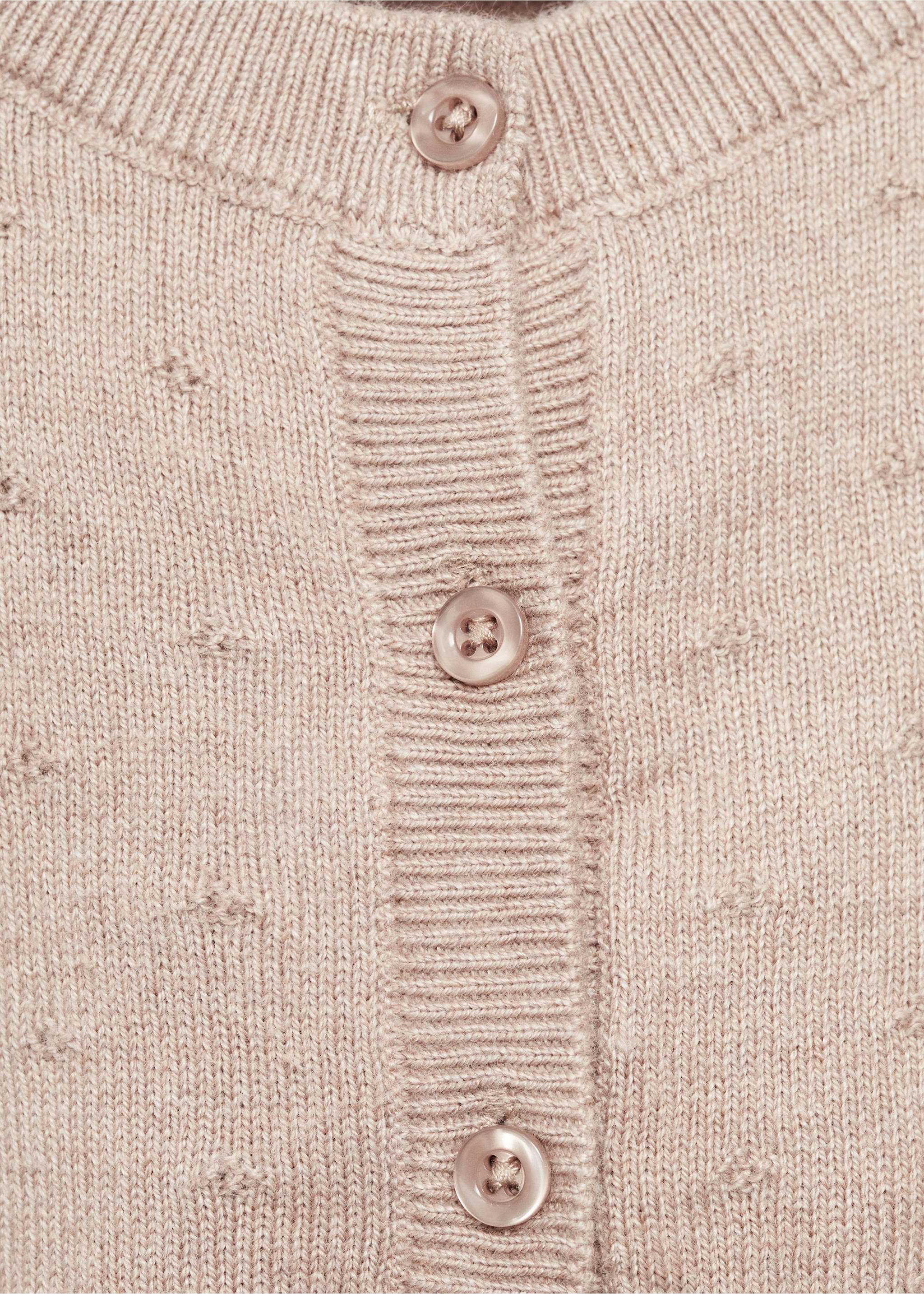 Button knit cardigan - Details of the article 8, Sand. Ref: 77045152-00.