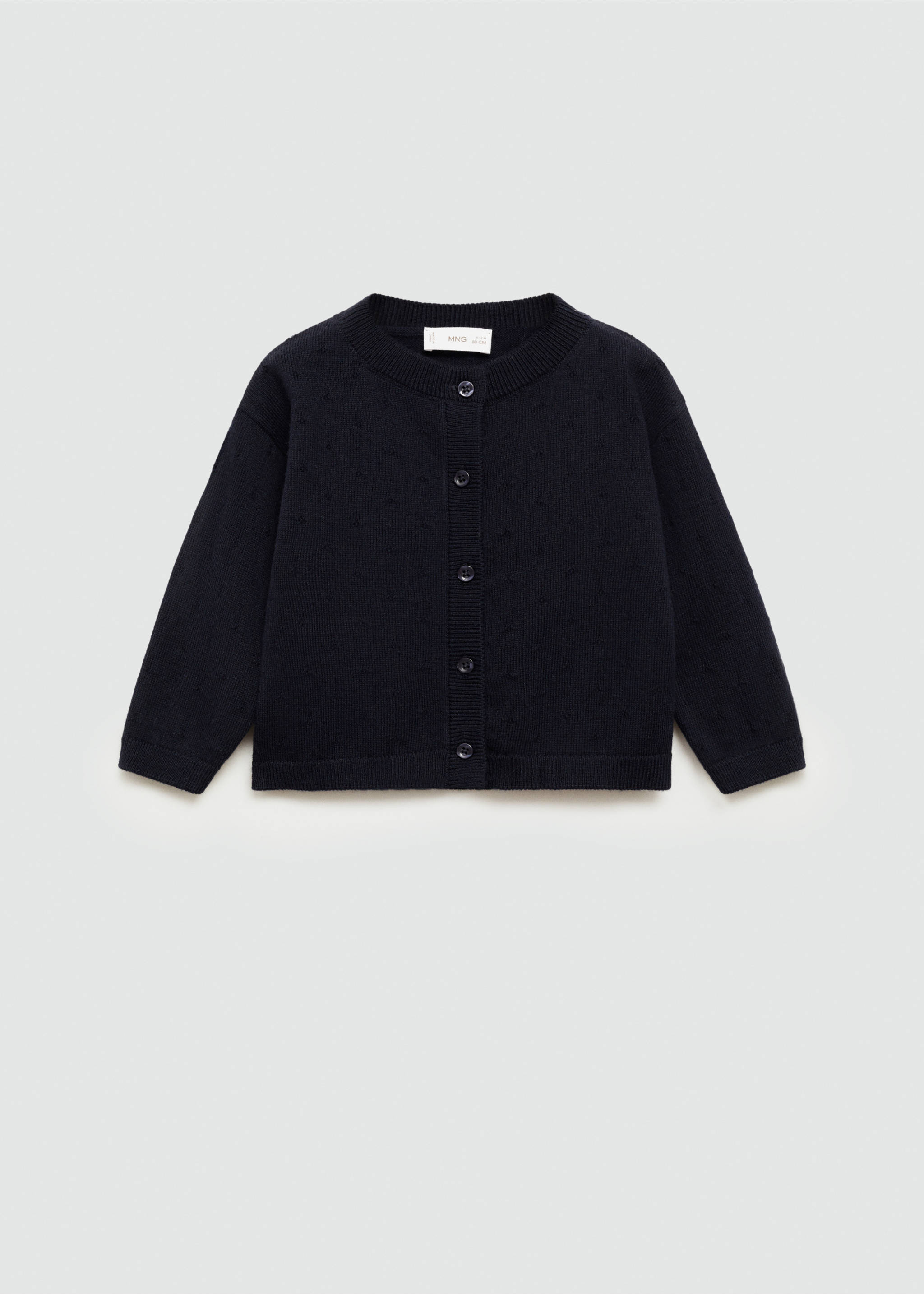 Button knit cardigan - Article without model, Dark Navy. Ref: 77045152-00.