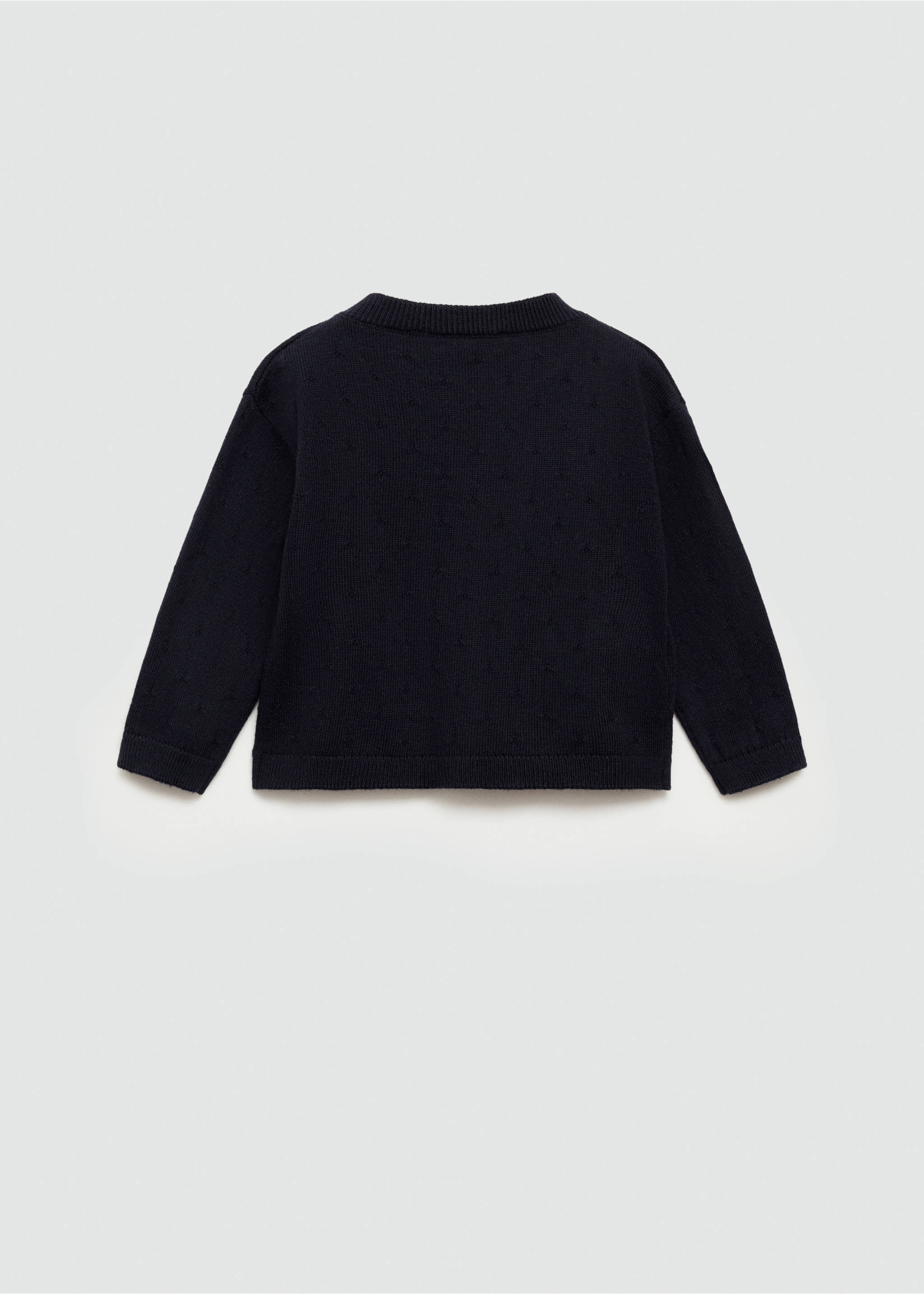 Button knit cardigan - Reverse of the article, Dark Navy. Ref: 77045152-00.