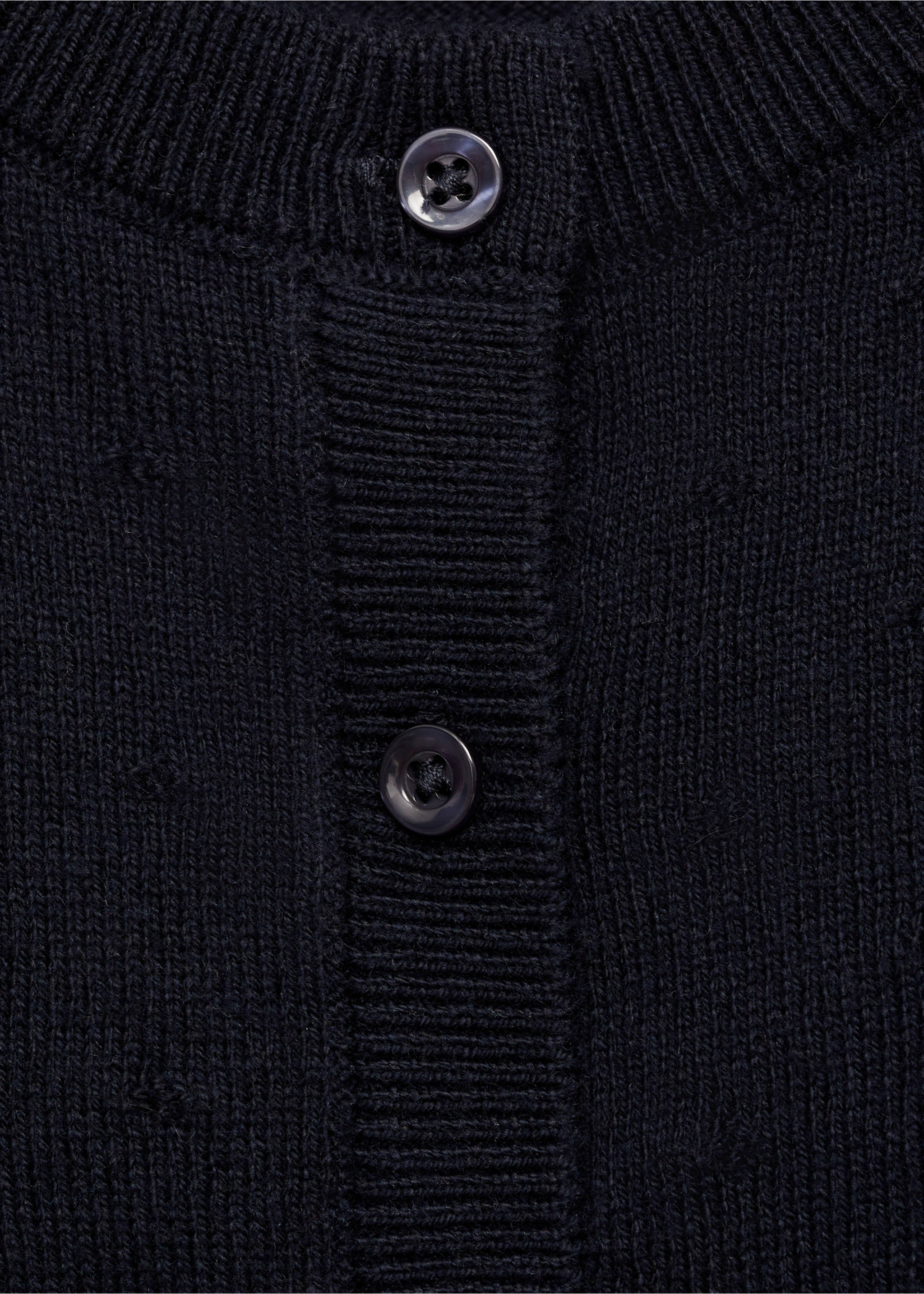 Button knit cardigan - Details of the article 8, Dark Navy. Ref: 77045152-00.
