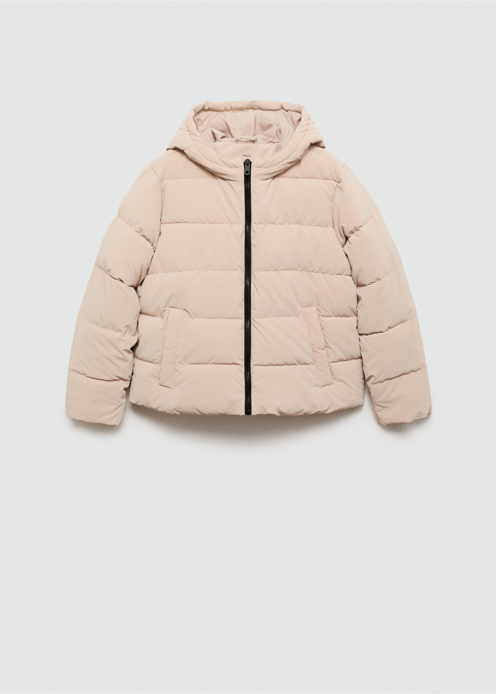 Gepolsterter Anorak mit Kapuze - Artikel ohne Model, Beige. Ref: 77045630-00.