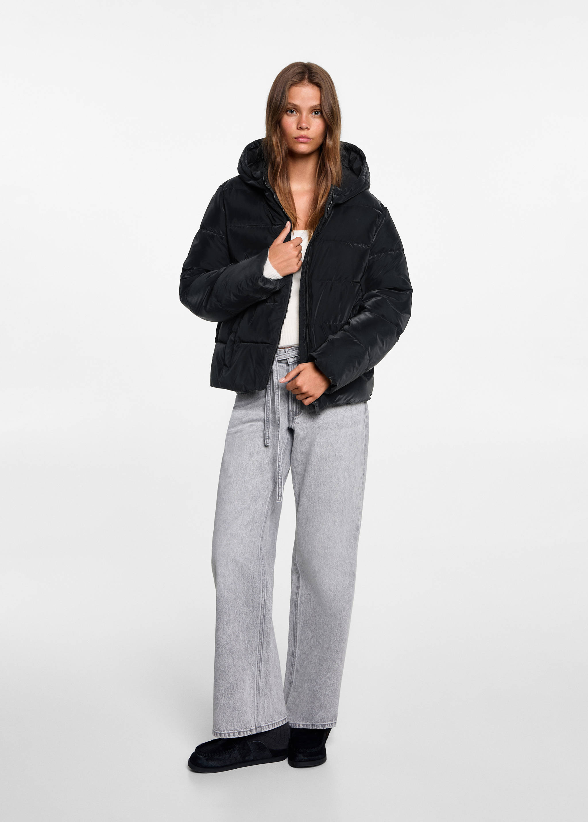 Gepolsterter Anorak mit Kapuze - Allgemeine Ansicht