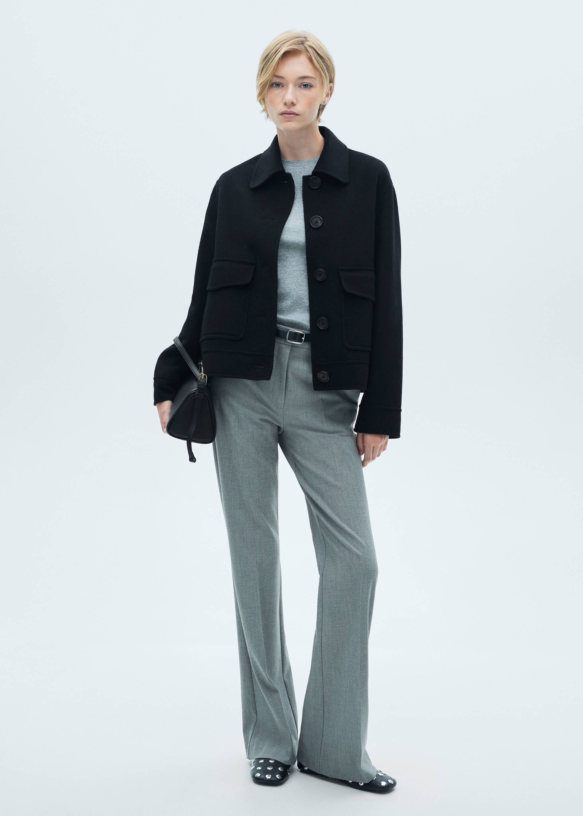 Wool jacket with pockets - General plane