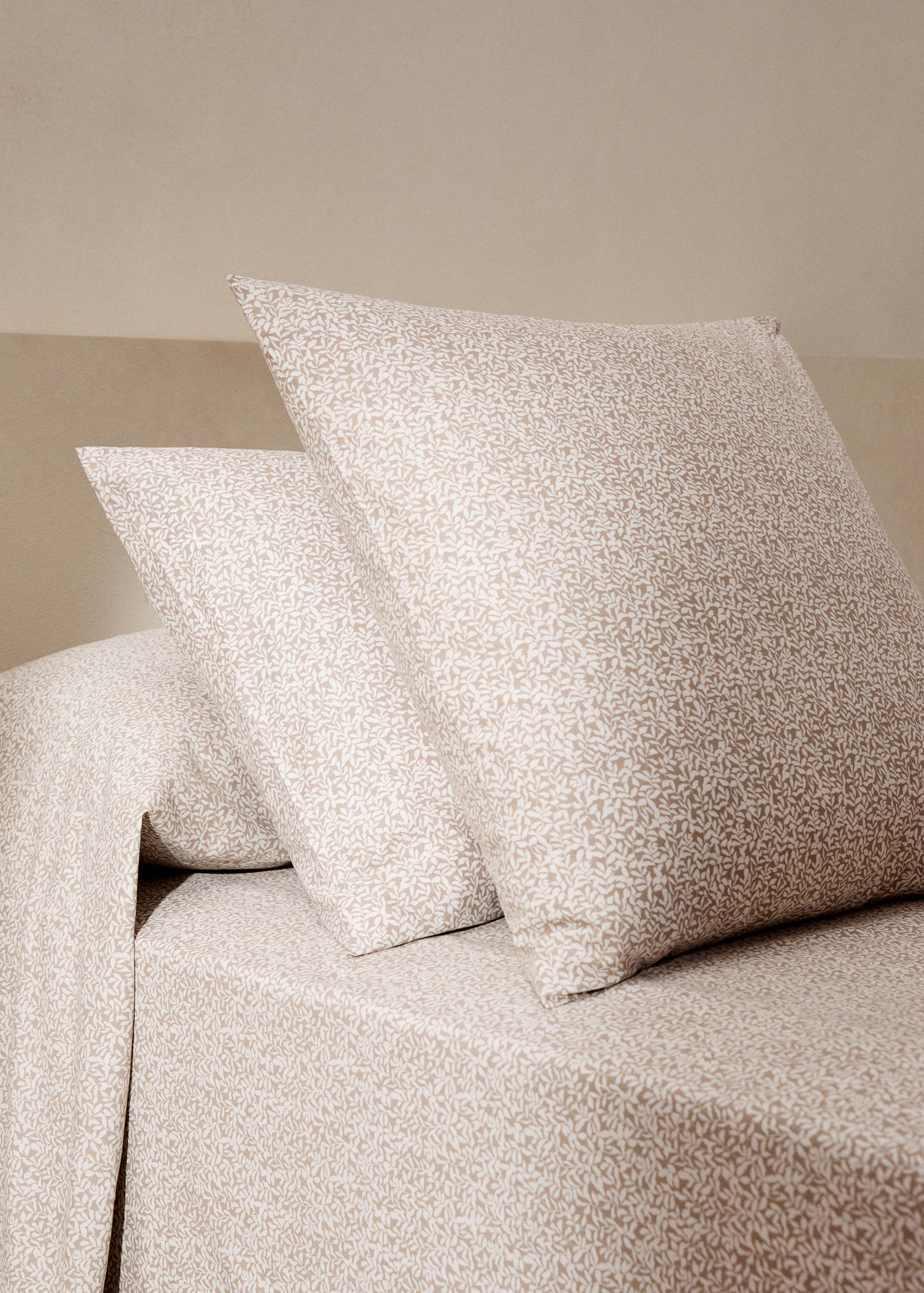 Micro-flower print pillowcase 60x60cm - General plane