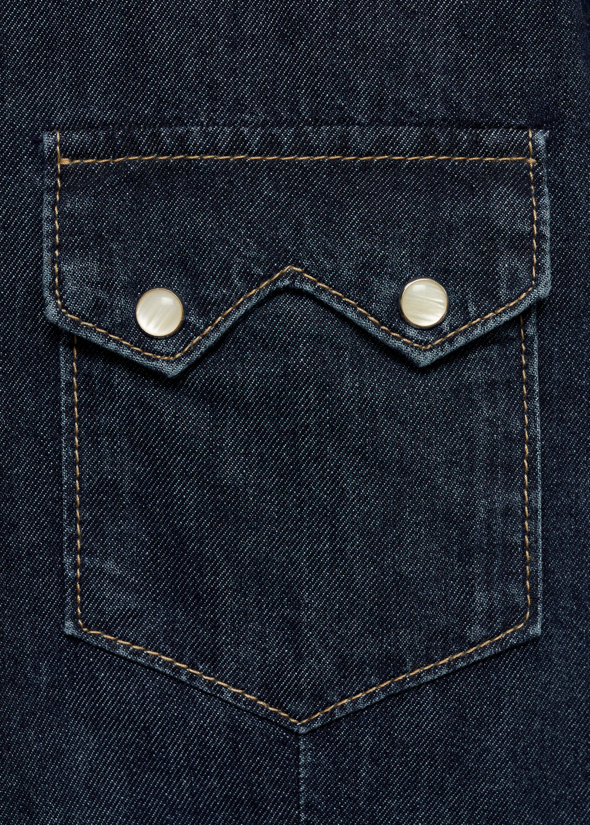 Chest-pocket denim shirt - Details of the article 0