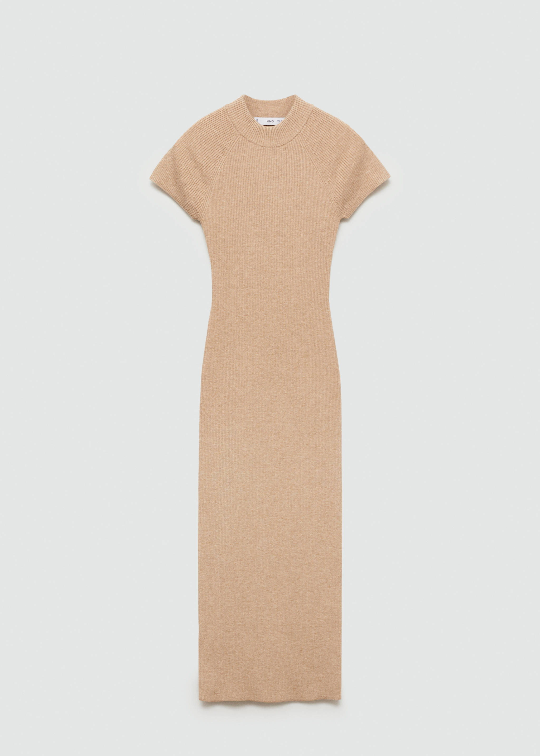 Perkins-neck ribbed dress - Article without model