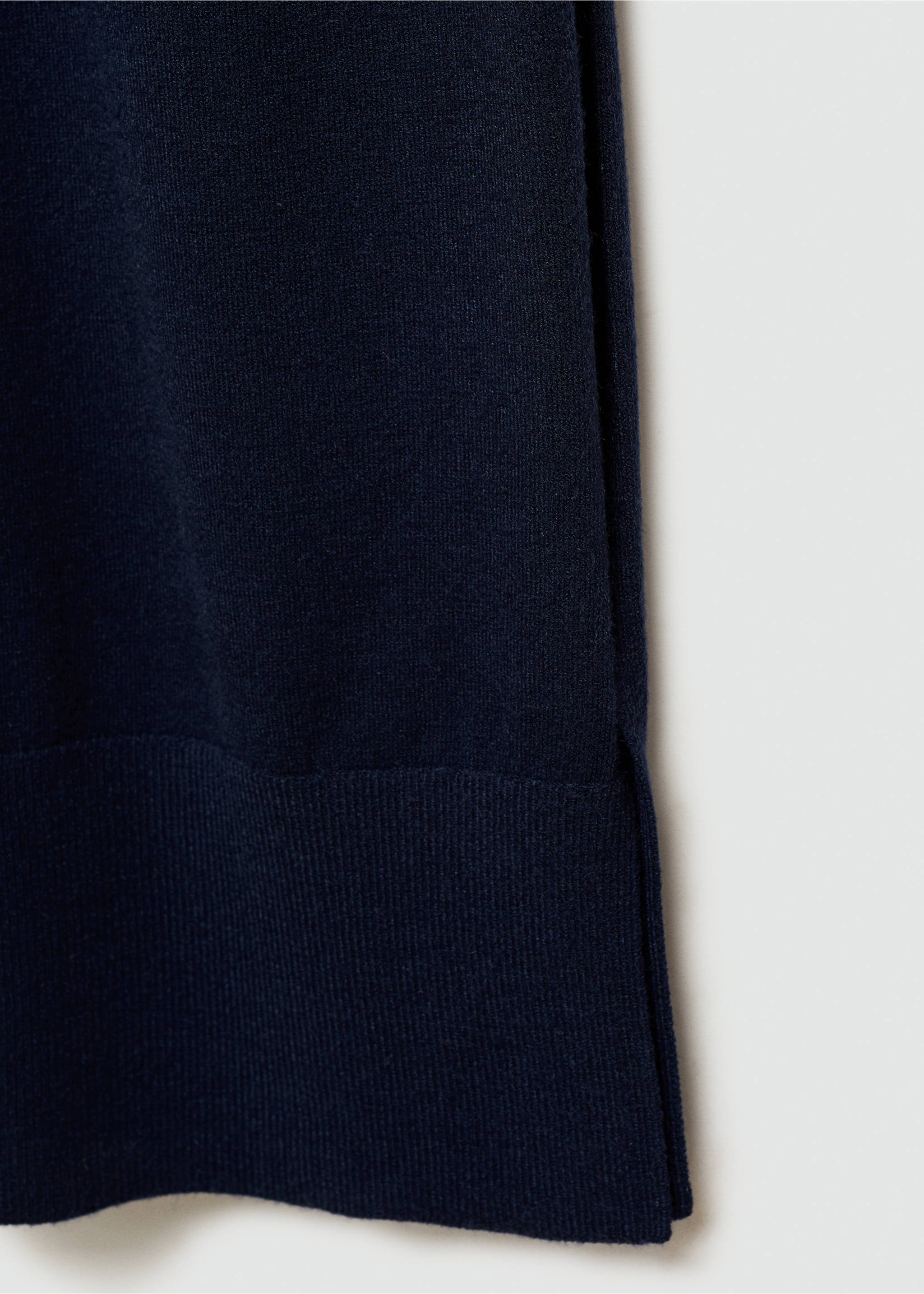 Round-neck knitted dress - Details of the article 0, Dark Navy. Ref: 77045647-00.
