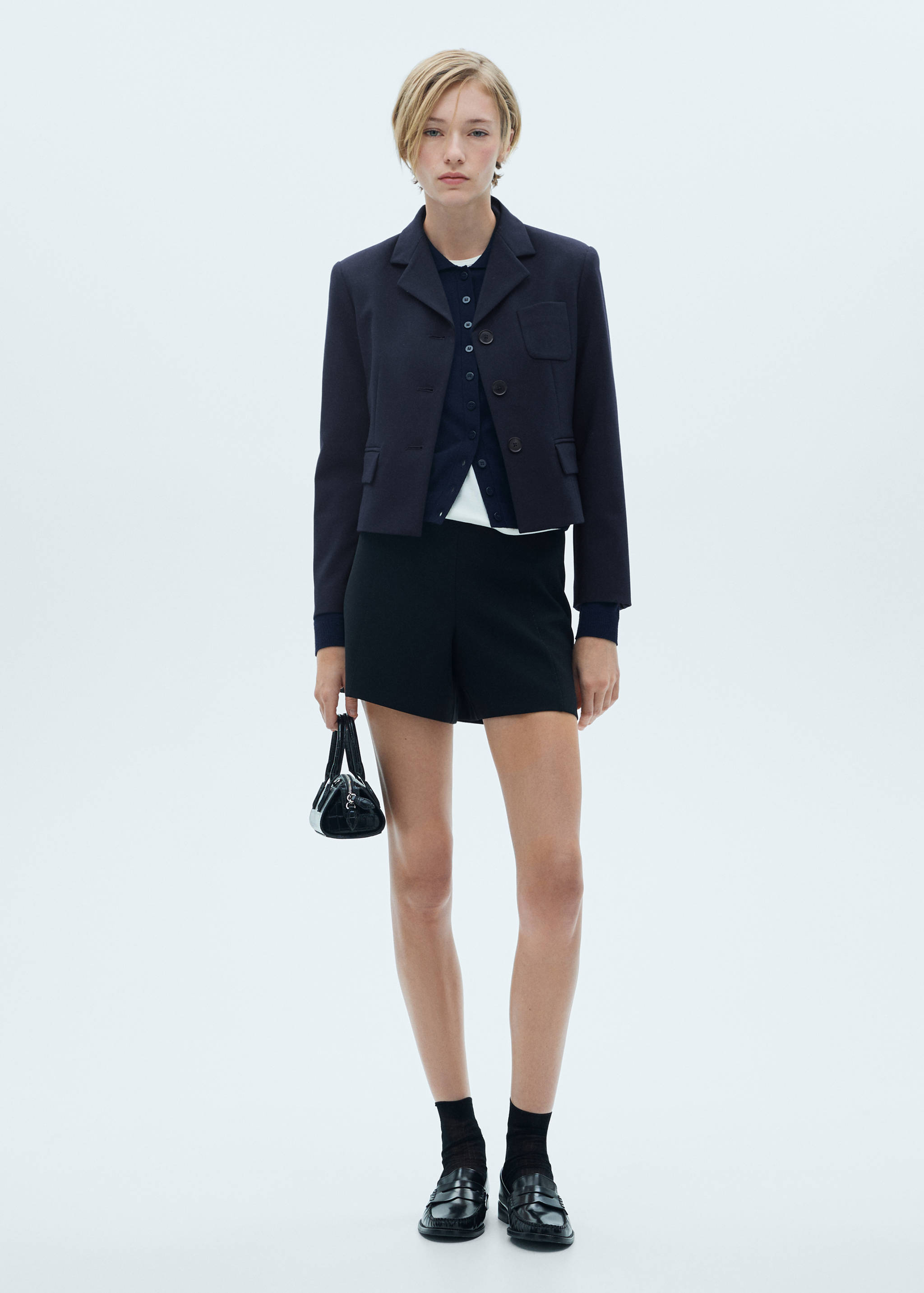 Blazer crop botones - Plano general