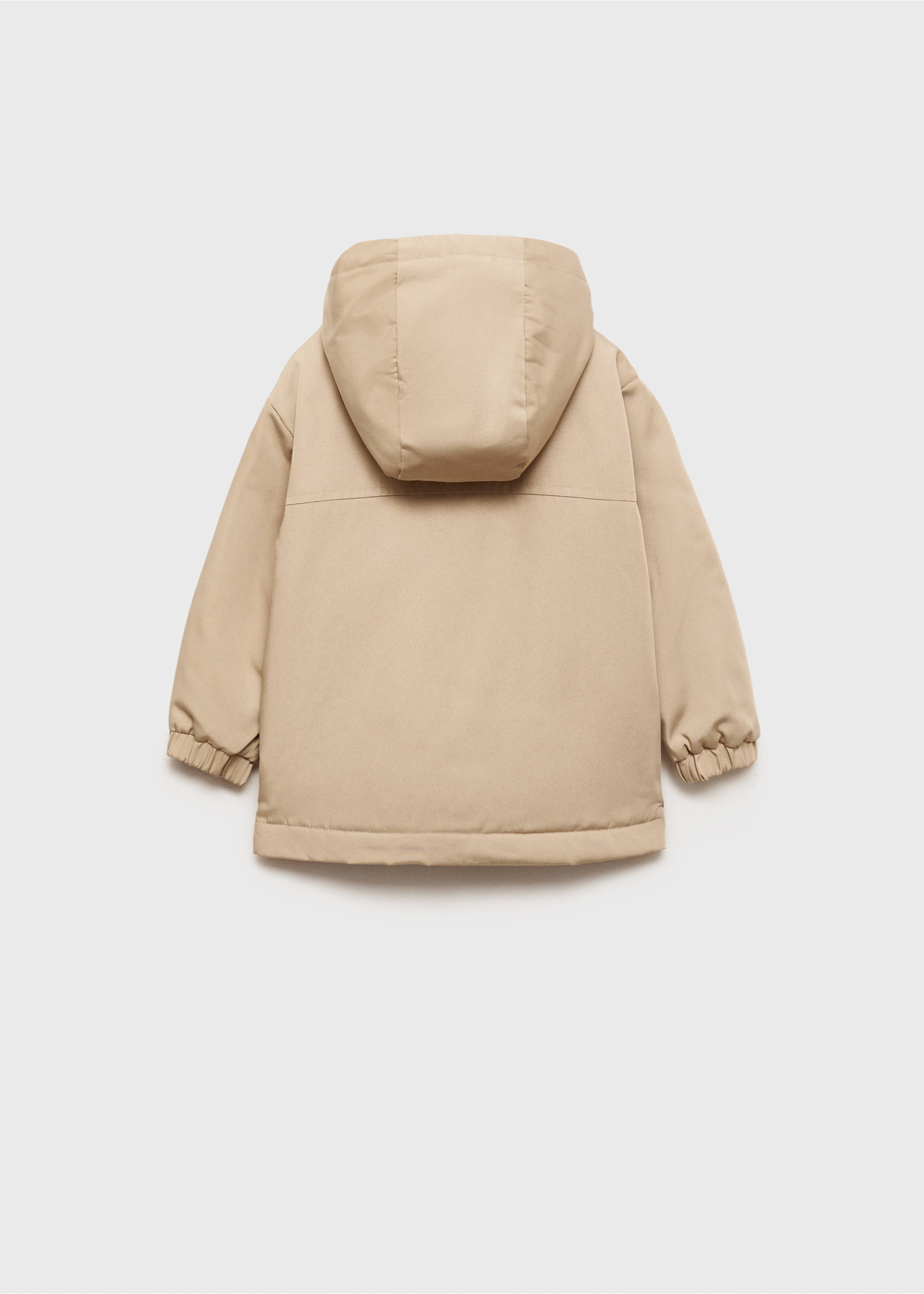 Hooded coat - Reverse of the article, Sand. Ref: 77045966-00.