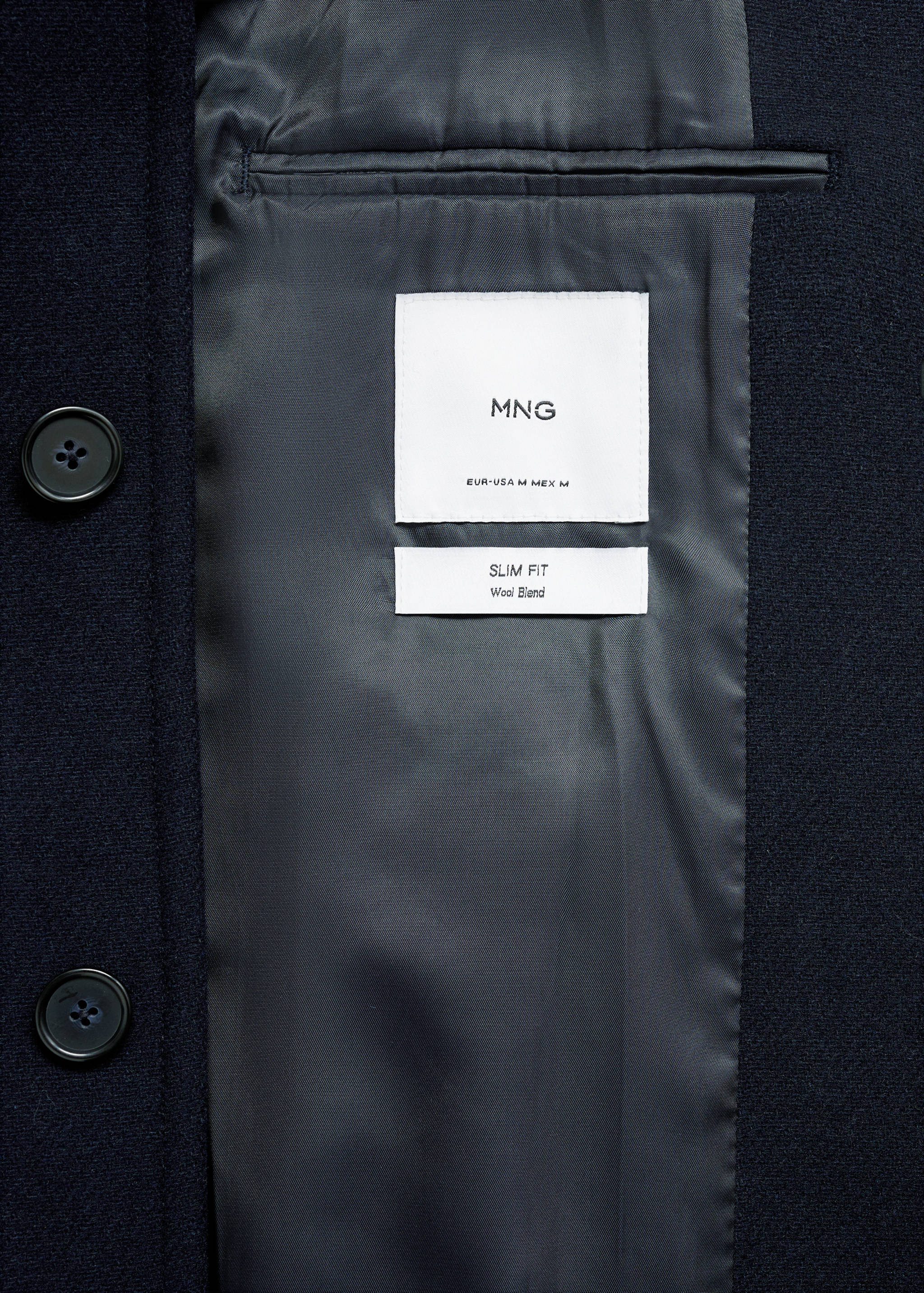 Wool funnel neck coat - Details of the article 0