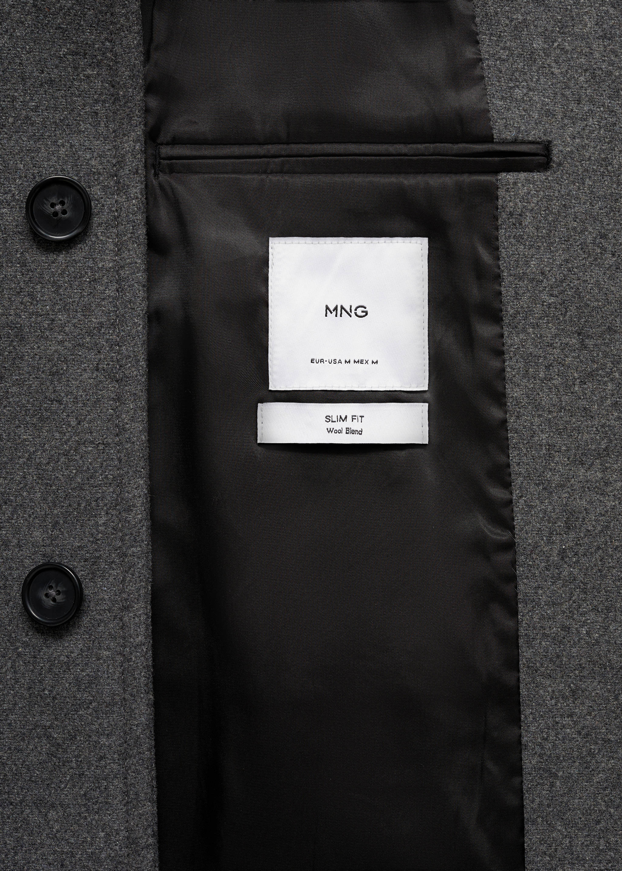 Wool funnel neck coat - Details of the article 0