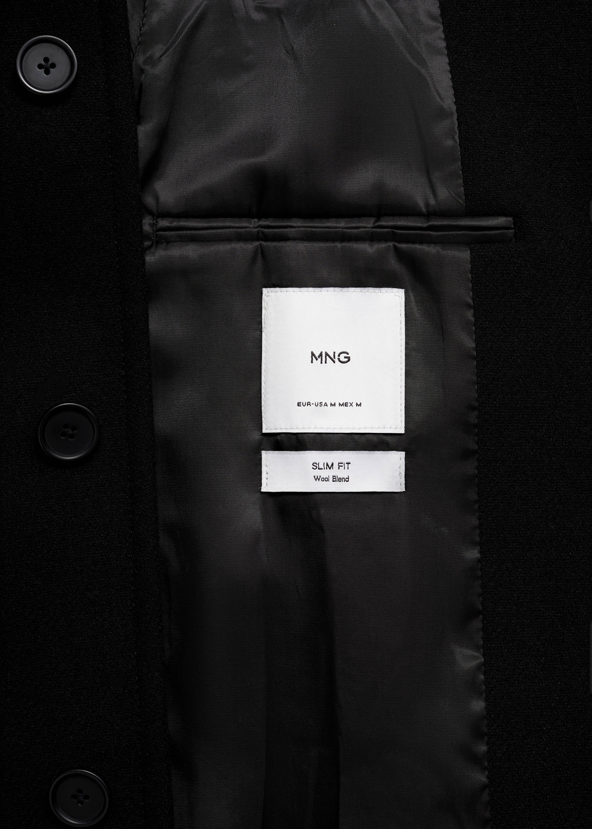 Wool funnel neck coat - Details of the article 0
