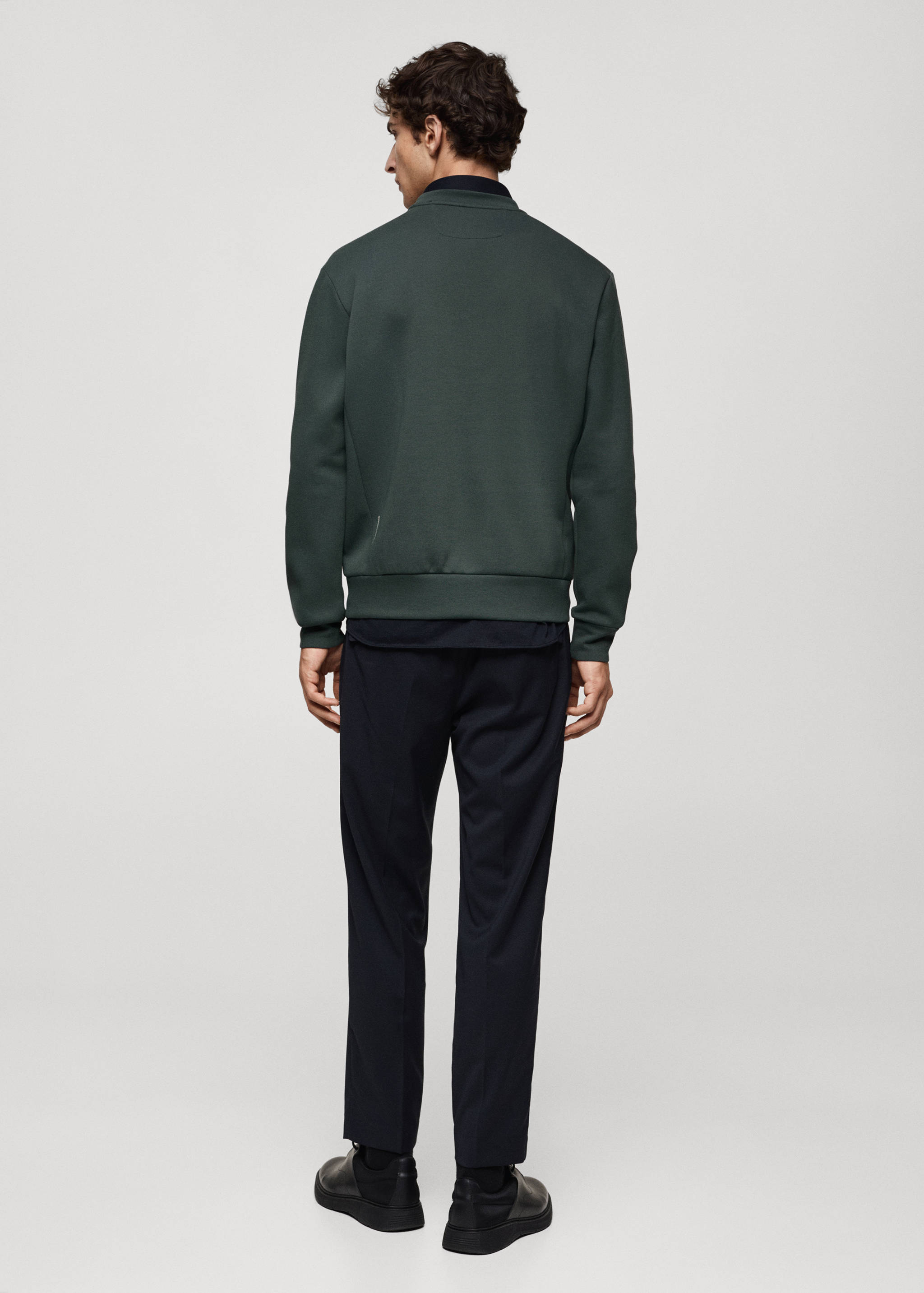 Comfort stretch sweatshirt in crease-resistant fabric - Verso de l’article