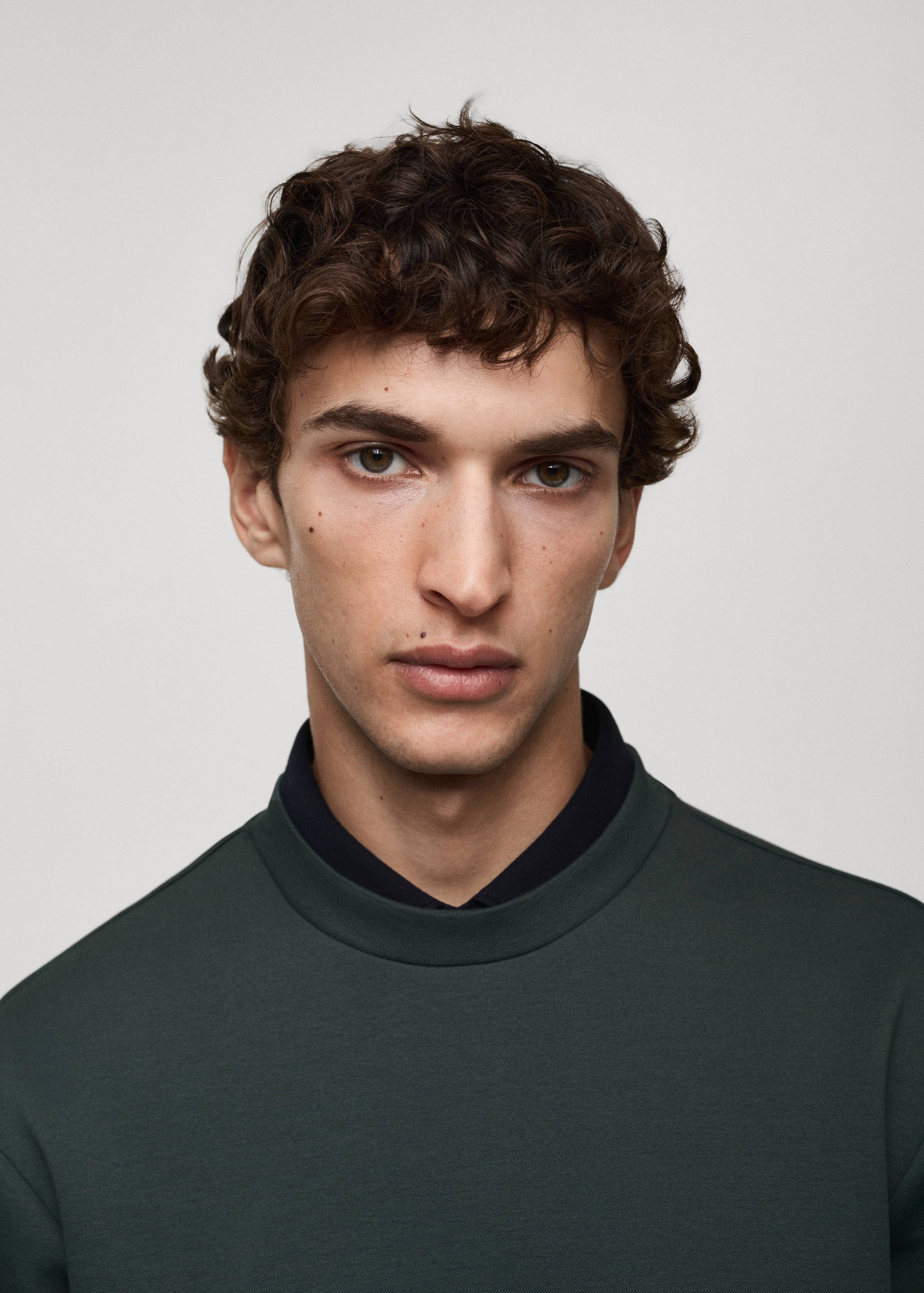 Comfort stretch sweatshirt in crease-resistant fabric - Détail de l'article 1