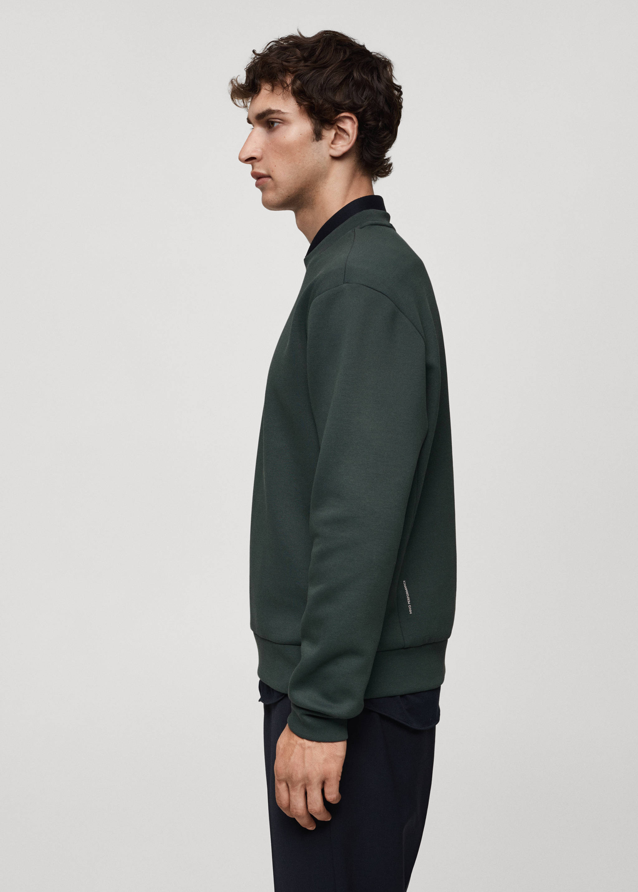 Comfort stretch sweatshirt in crease-resistant fabric - Détail de l'article 2