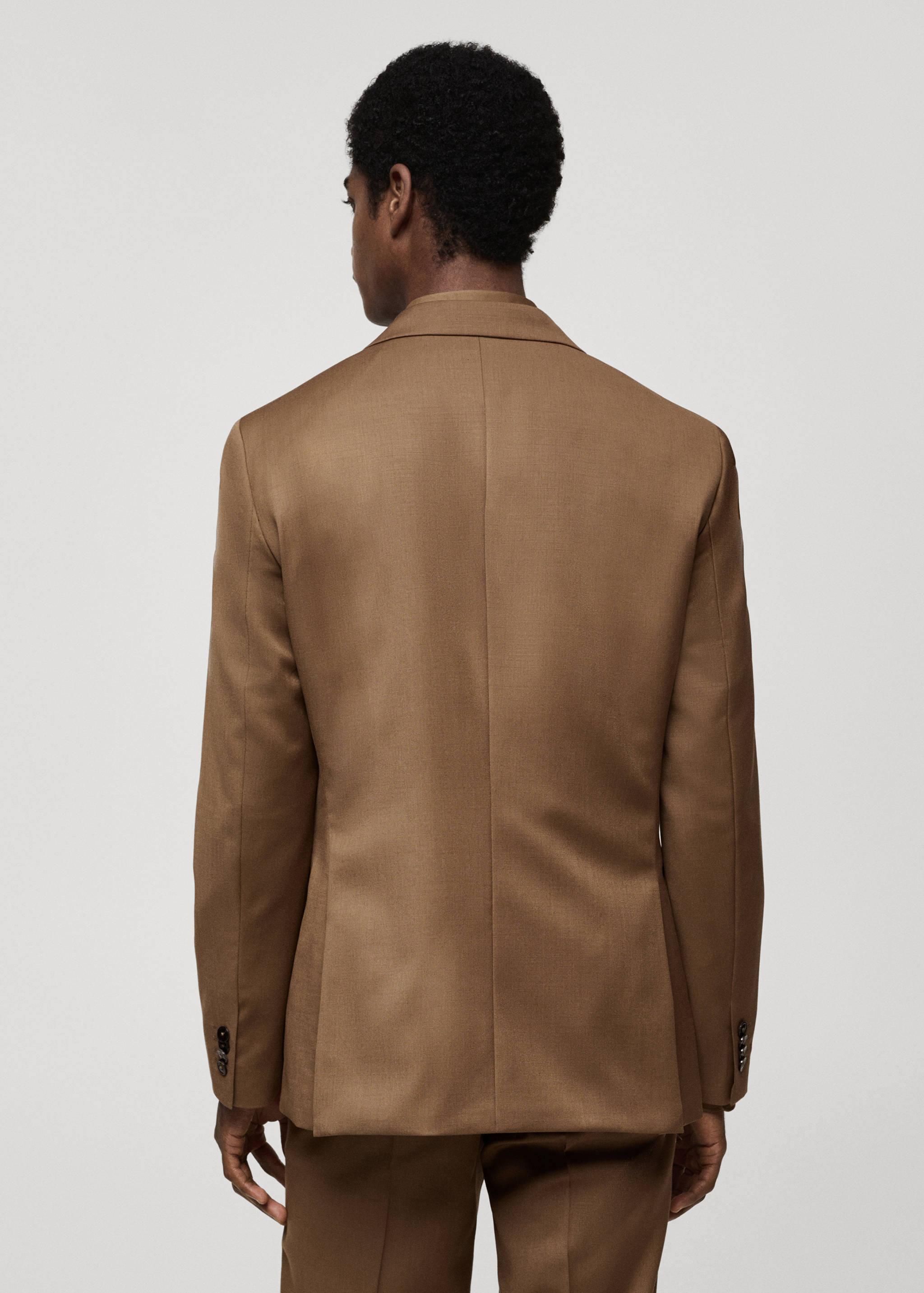 Blazer de fato slim fit de 100% lã virgem - Verso do artigo