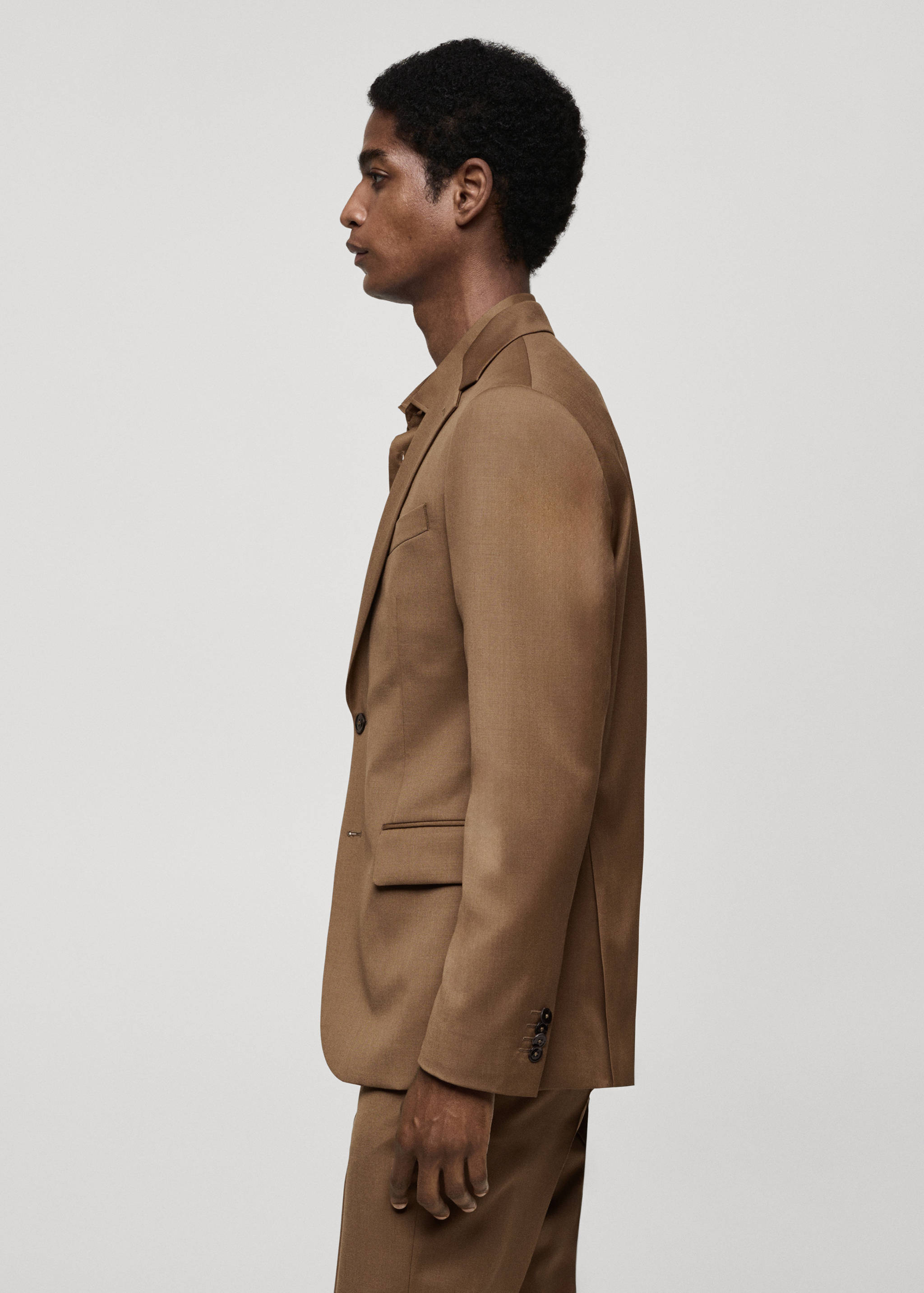 Blazer de fato slim fit de 100% lã virgem - Pormenor do artigo 2