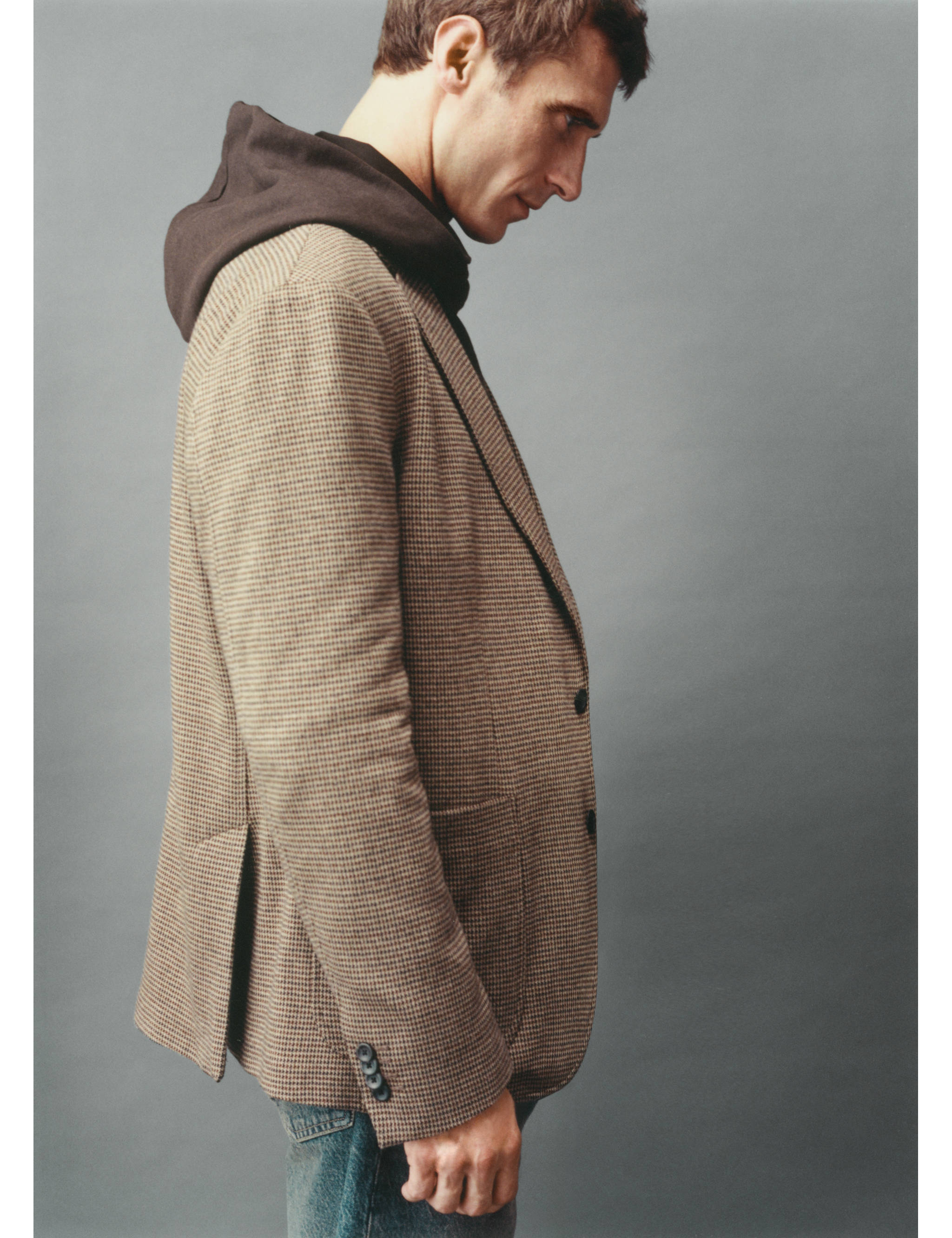 Giacca slim-fit micro pied-de-poule - Dettaglio dell'articolo 3