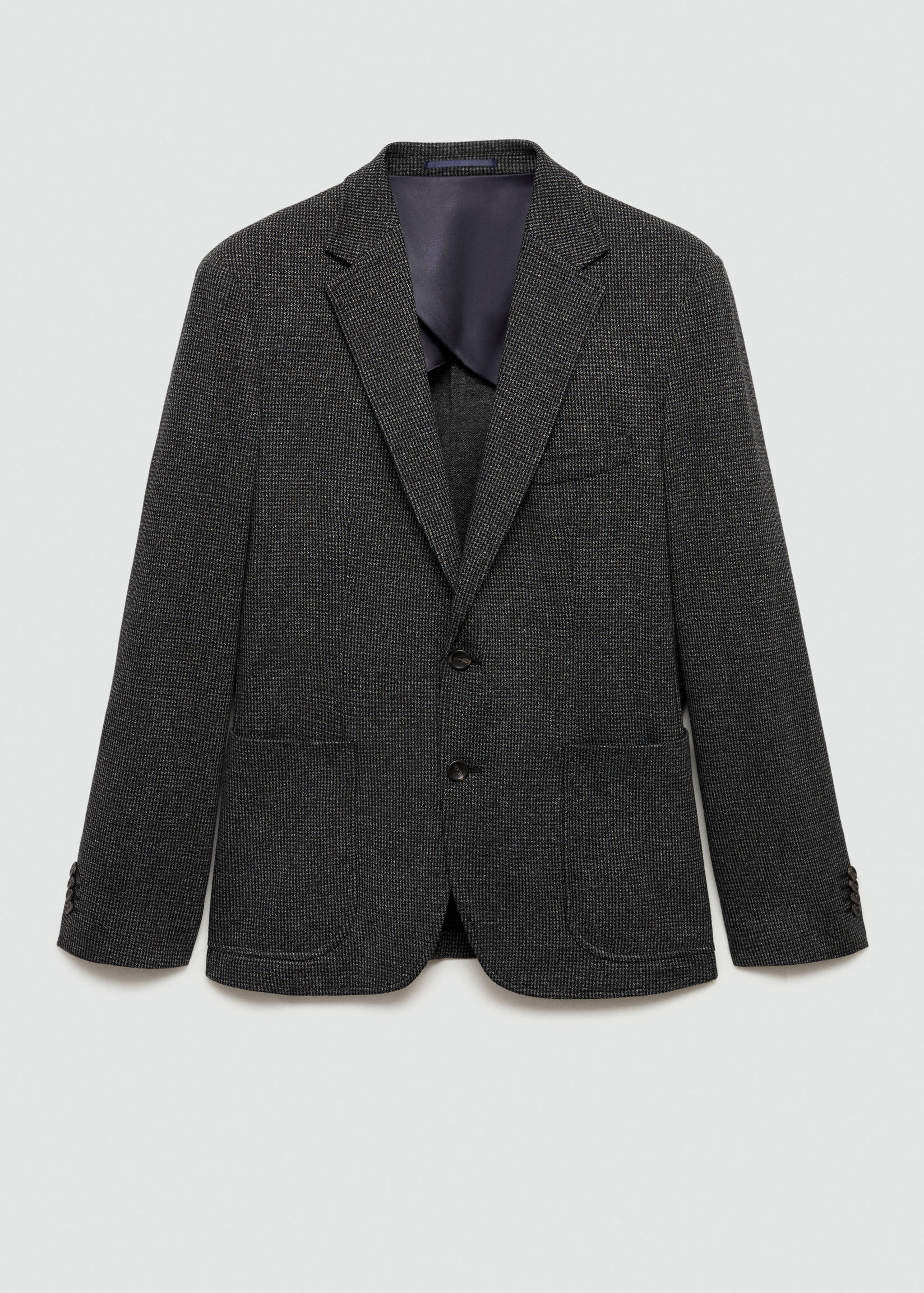 Slim-fit micro-houndstooth jacket - Article without model