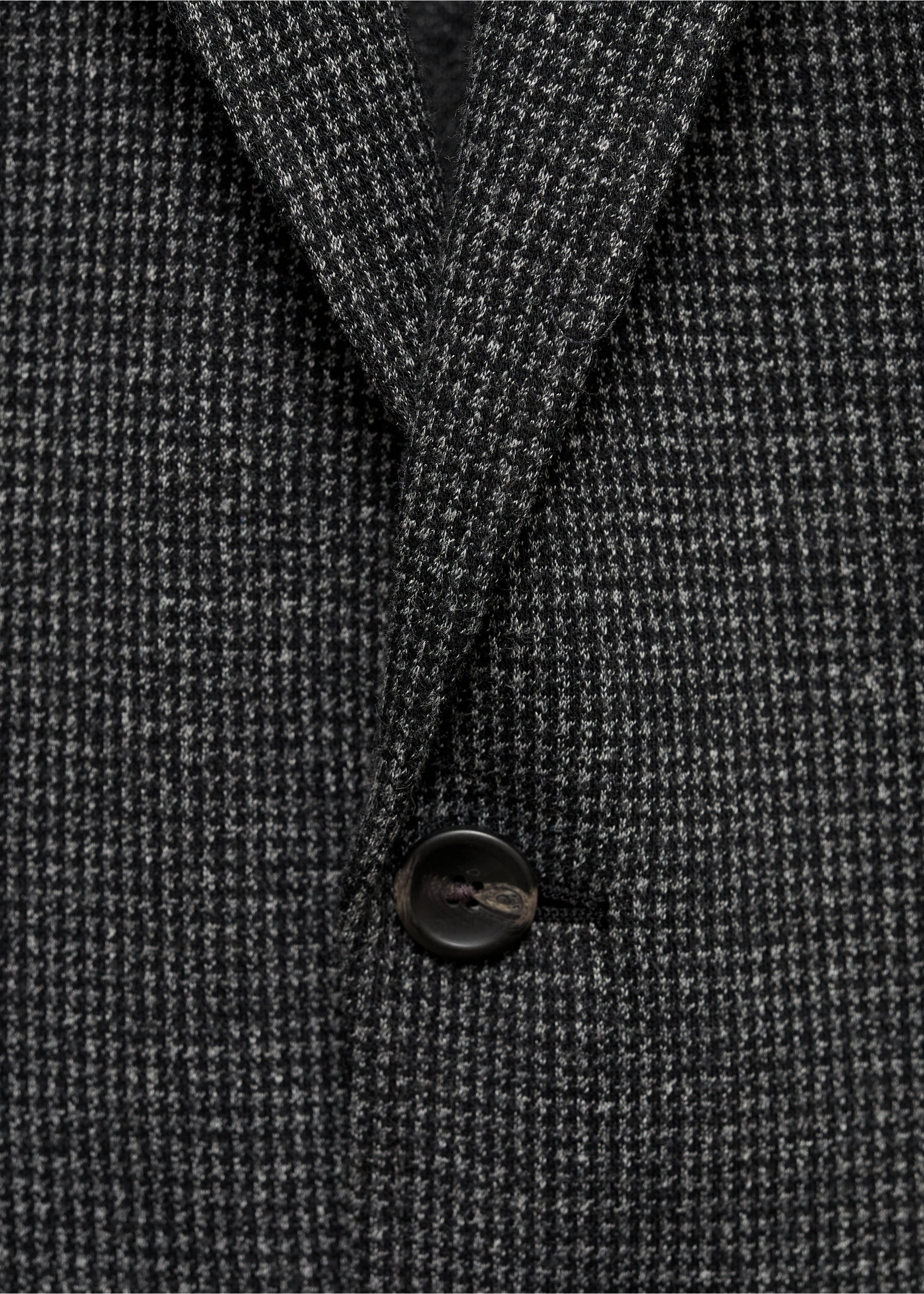 Slim-fit micro-houndstooth jacket - Details of the article 8, Dark Heather Grey. Ref: 77045972-00.